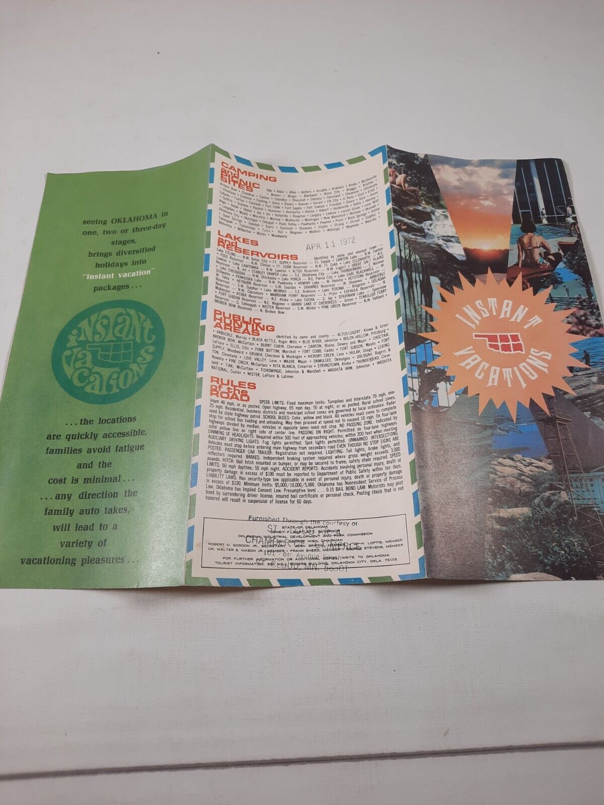 Vintage Antique 1972 Oklahoma Travel Vacation Guide Brochure pamphlet 