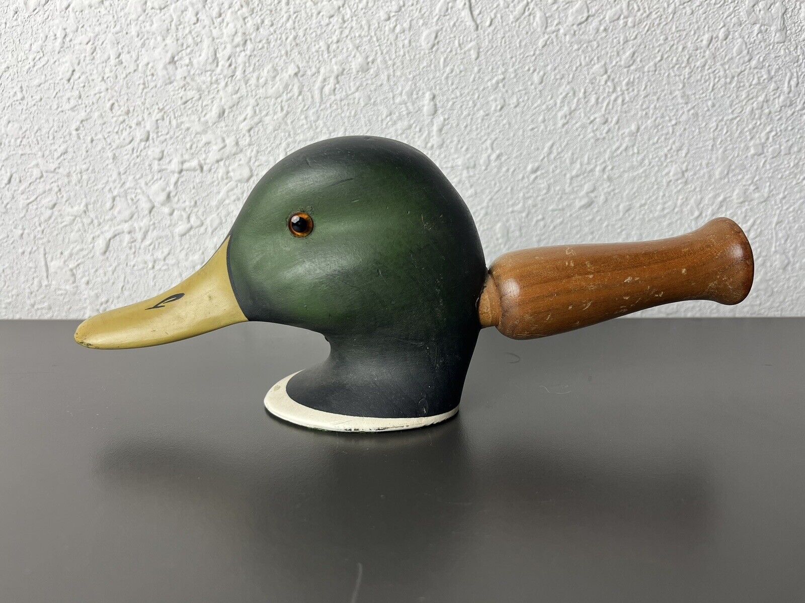 Vintage Mallard Duck Head Wood Carved Duck Call