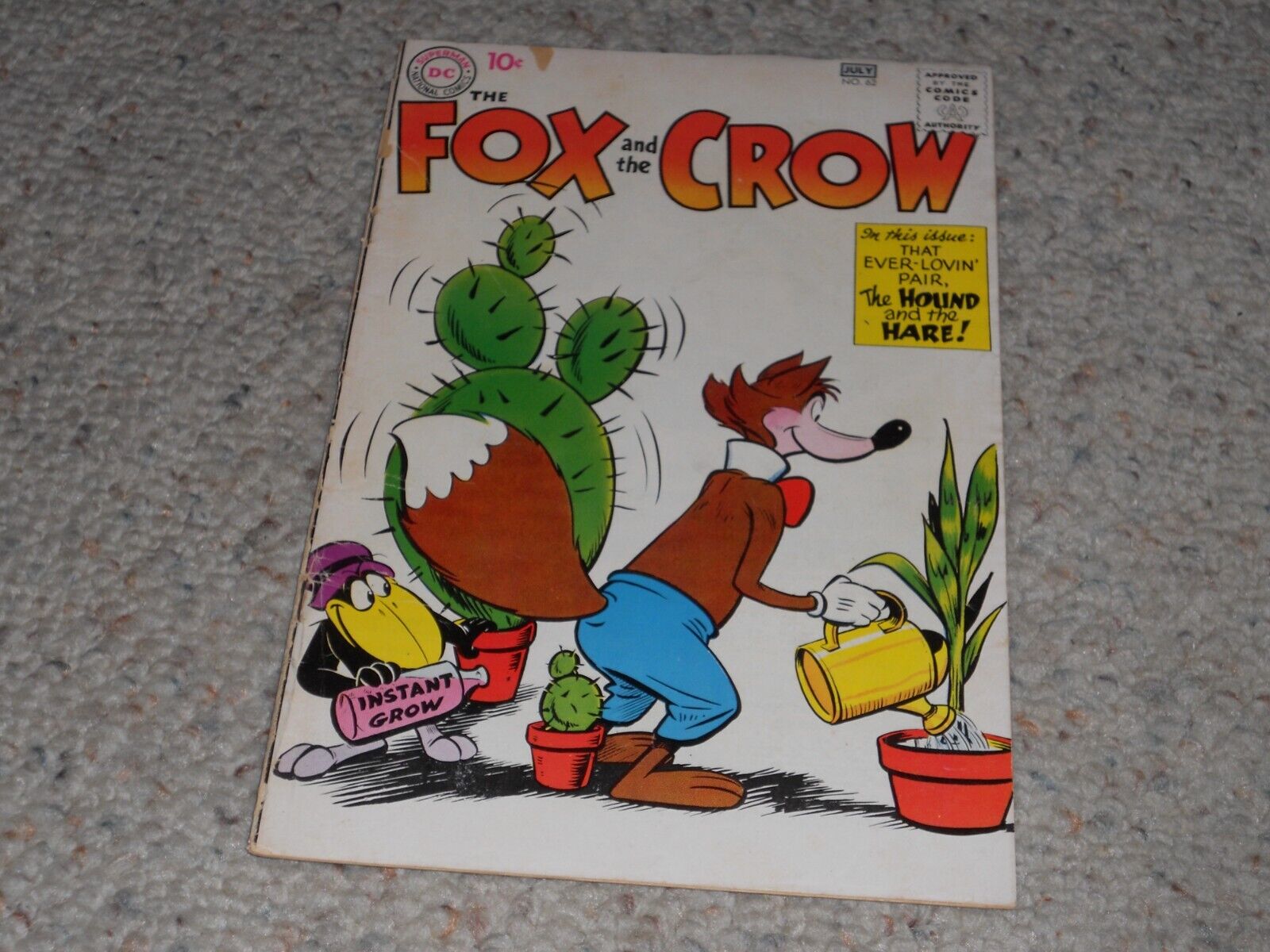 1960 Fox and the Crow DC Comic Book #62-THE HOUND & THE HARE