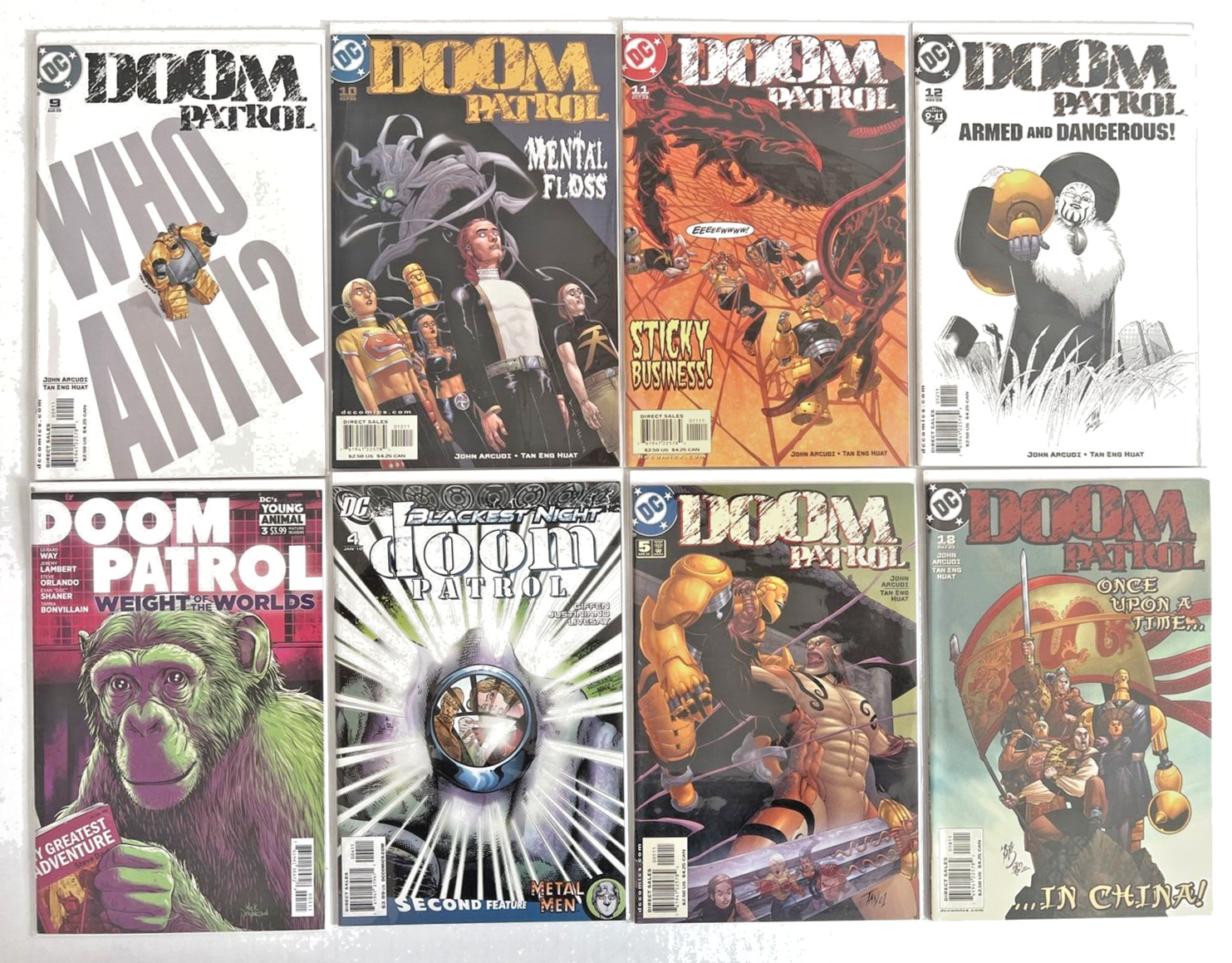 Doom Patrol Lot of 8 #3,4,5,9,10,11,12,18 DC (2010) 5th Series Comic Books