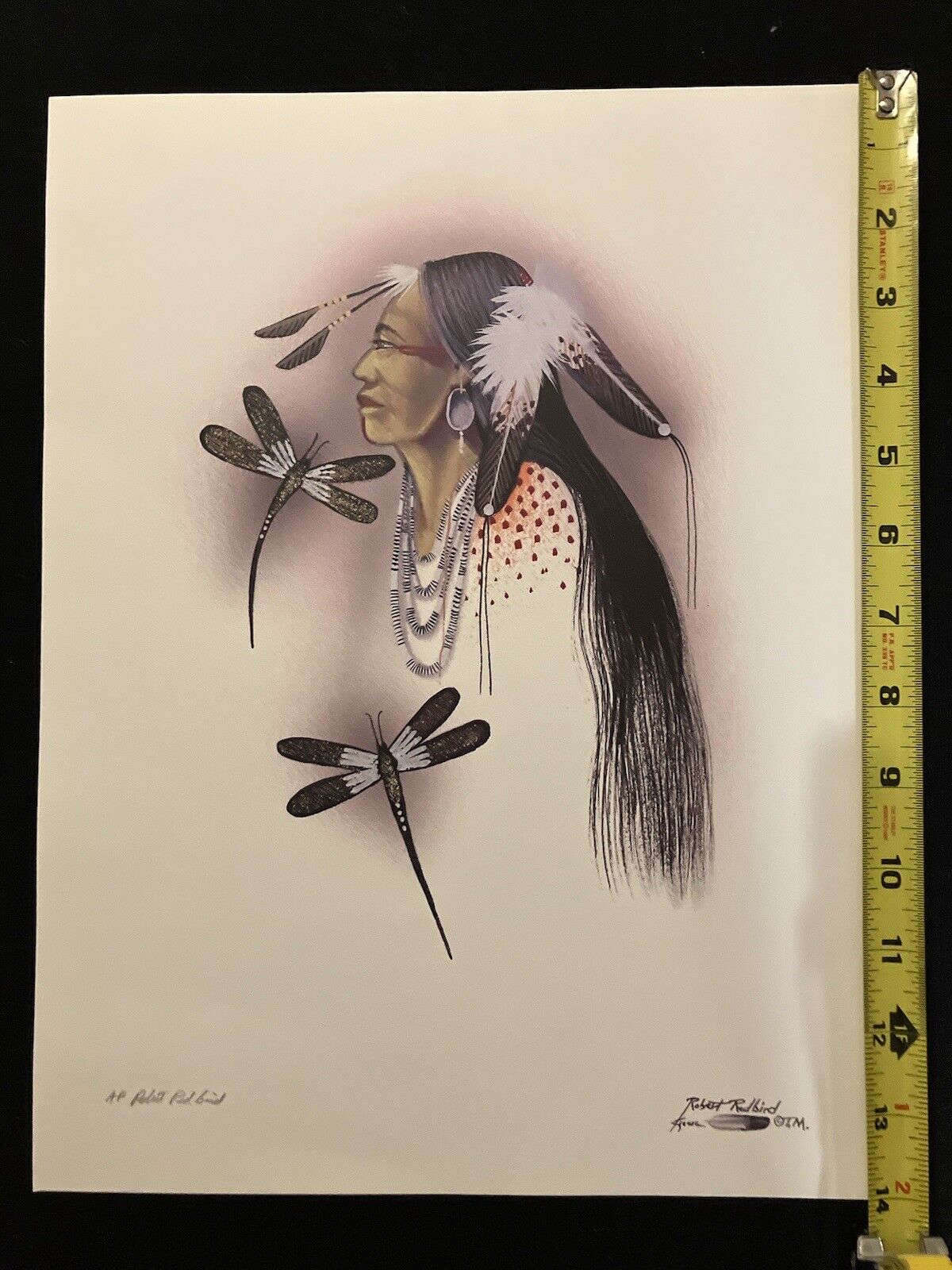 ROBERT REDBIRD JR ORIGINAL Print KIOWA NATIVE AMERICAN oklahoma artist art