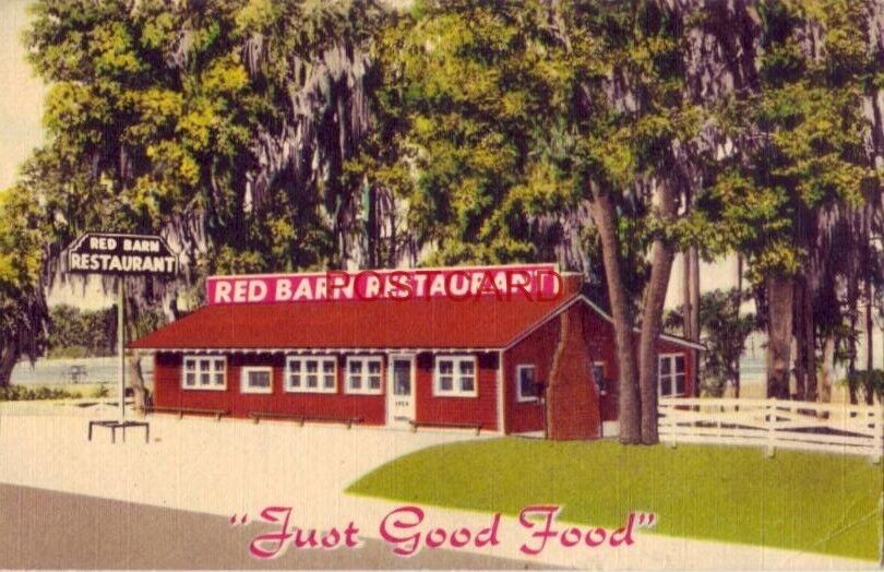 1952 RED BARN RESTAURANT Max Law, Owner So. of LAKE CITY, FL. on U.S. 41