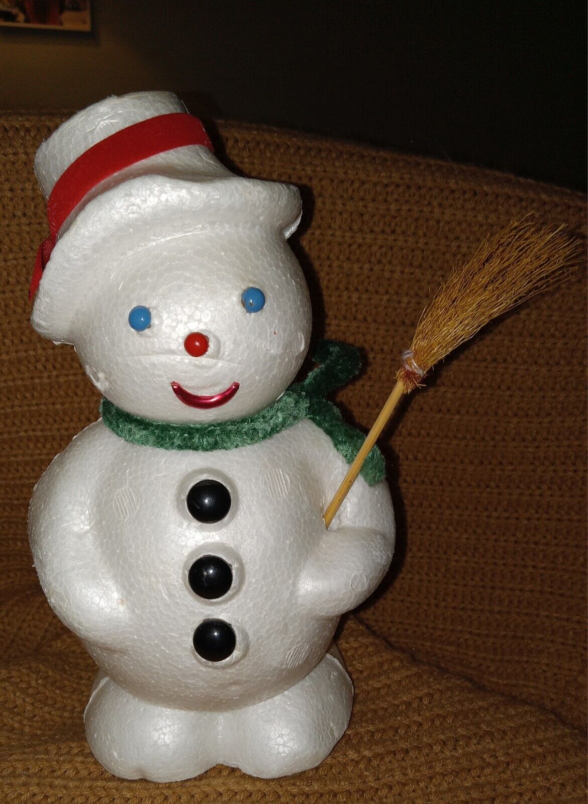 Vintage Styrofoam Snowman Christmas Holiday Decorations FROSTY THE SNOWMAN