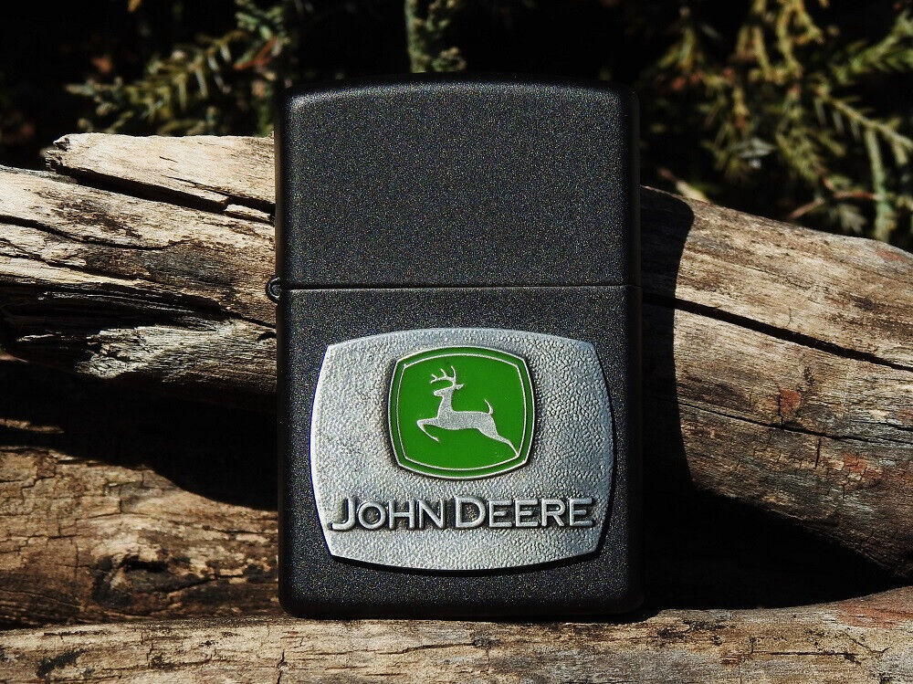 Zippo Lighter - John Deere Emblem - Leaping Deer - Rare - Retired - Model: 20941