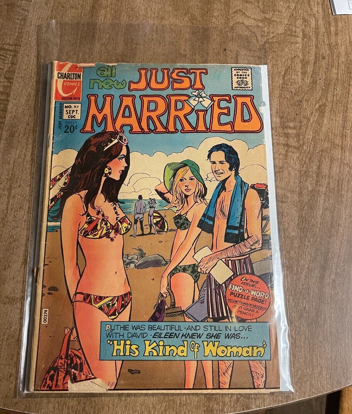 Just Married #97 Charlton Bikini Cover Bronze Age Romance Comic 1973