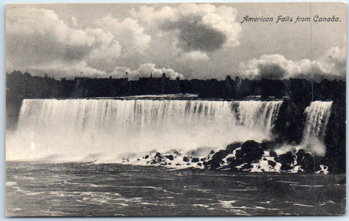 Postcard - American Falls, New York - From Canada Side