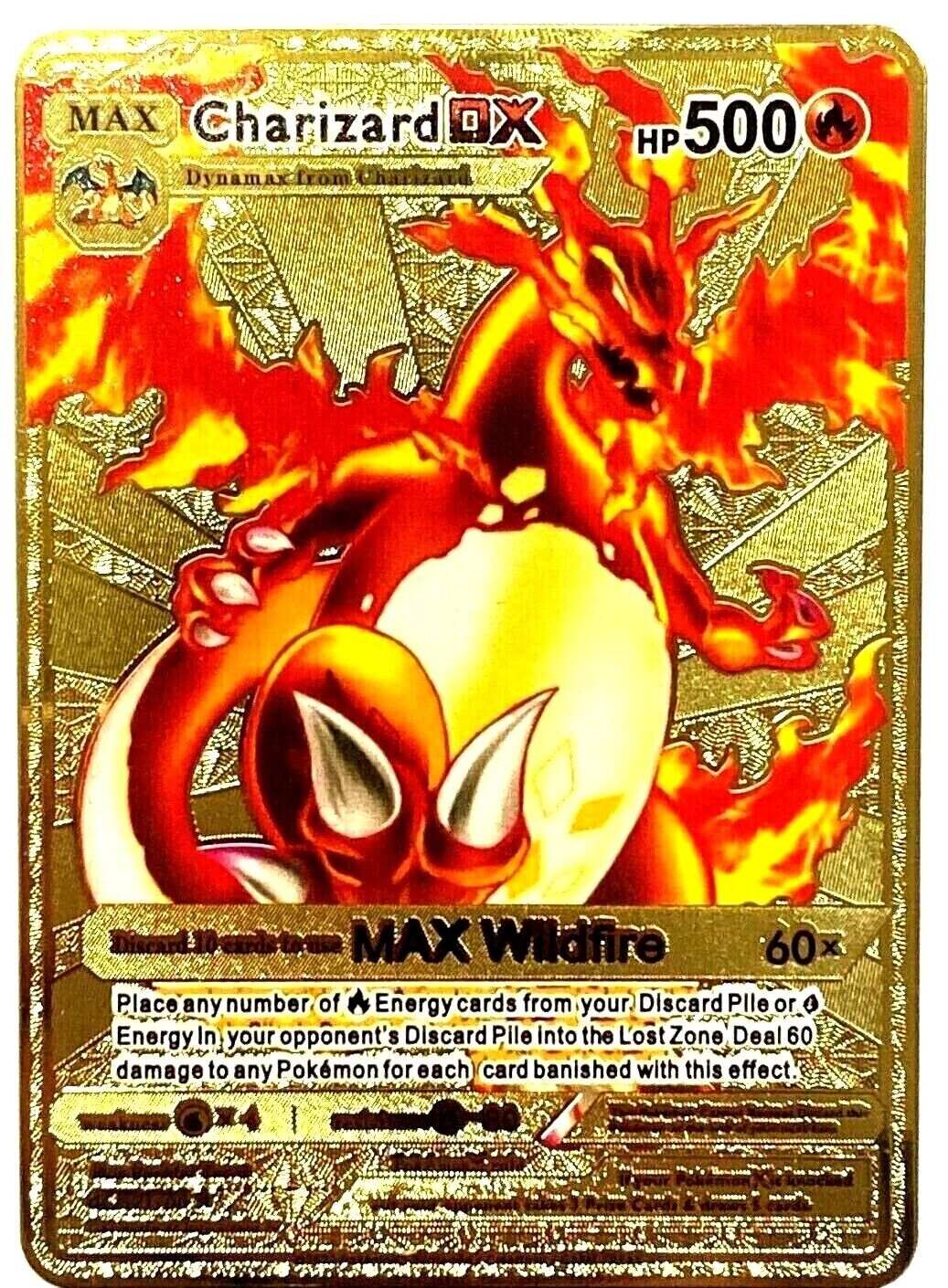 Pokemon Solid Metal Gold Charizard Pichaku Mewtwo & More Cards VMAX EX GX MEGA