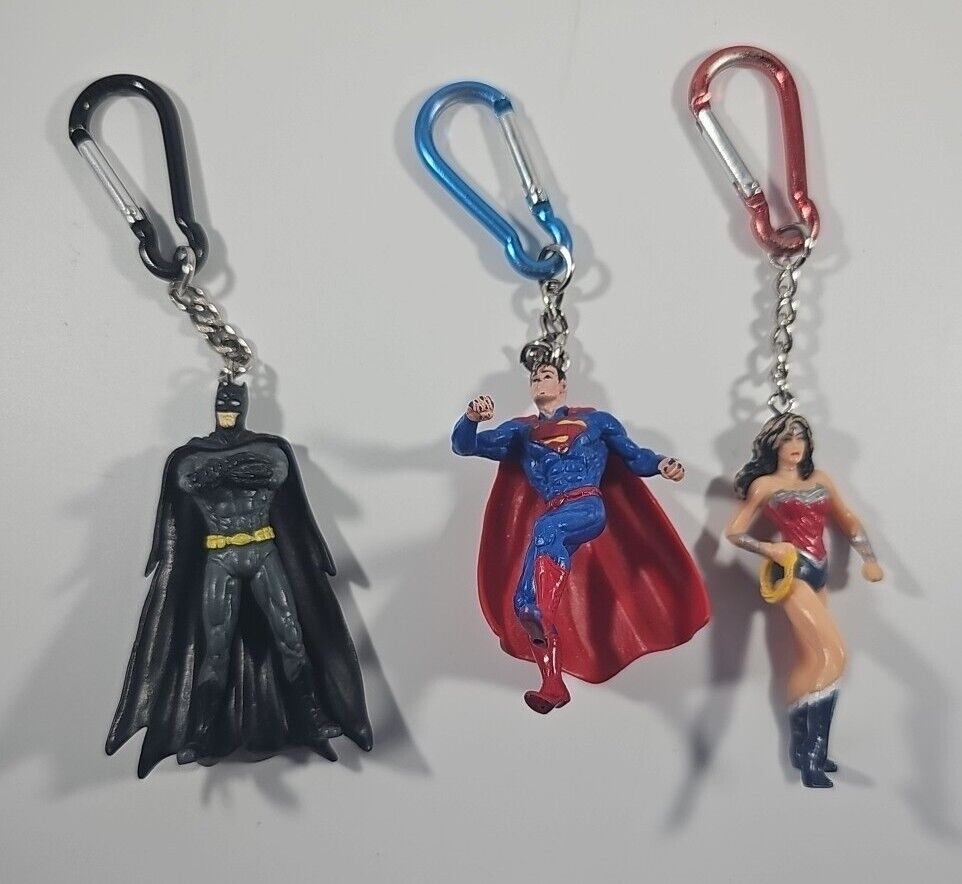 Batman Superman Wonder Woman keychain DC Comics 2.5 Inches