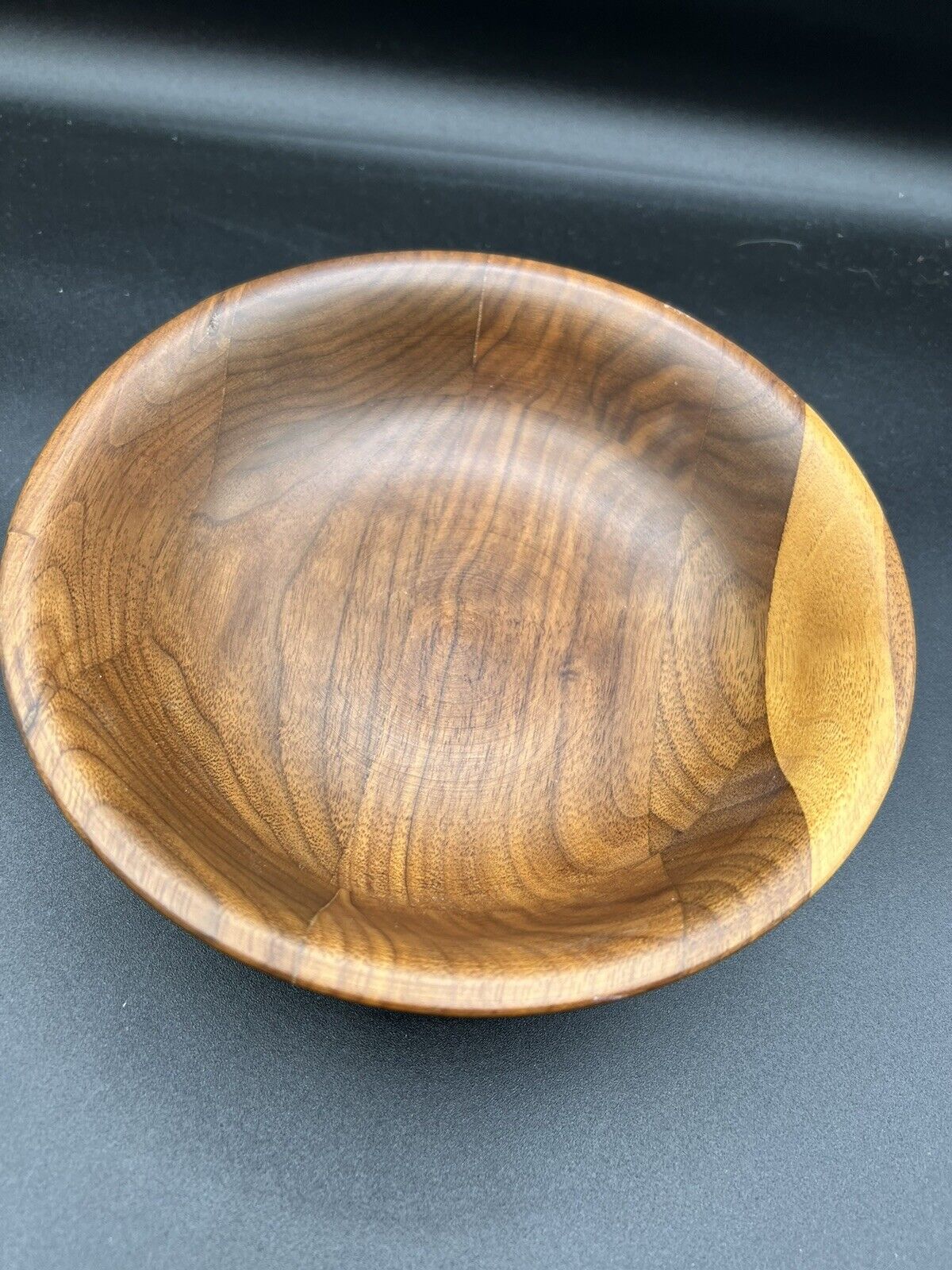 Vintage Small Wood / Wooden Bowl 7in By 2 In Trinket Decor