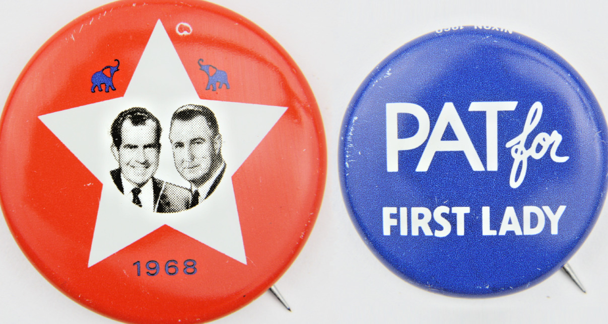 Vintage 1960 & 1968 Presidential Campaign Pin Button Lot Richard Nixon Repro