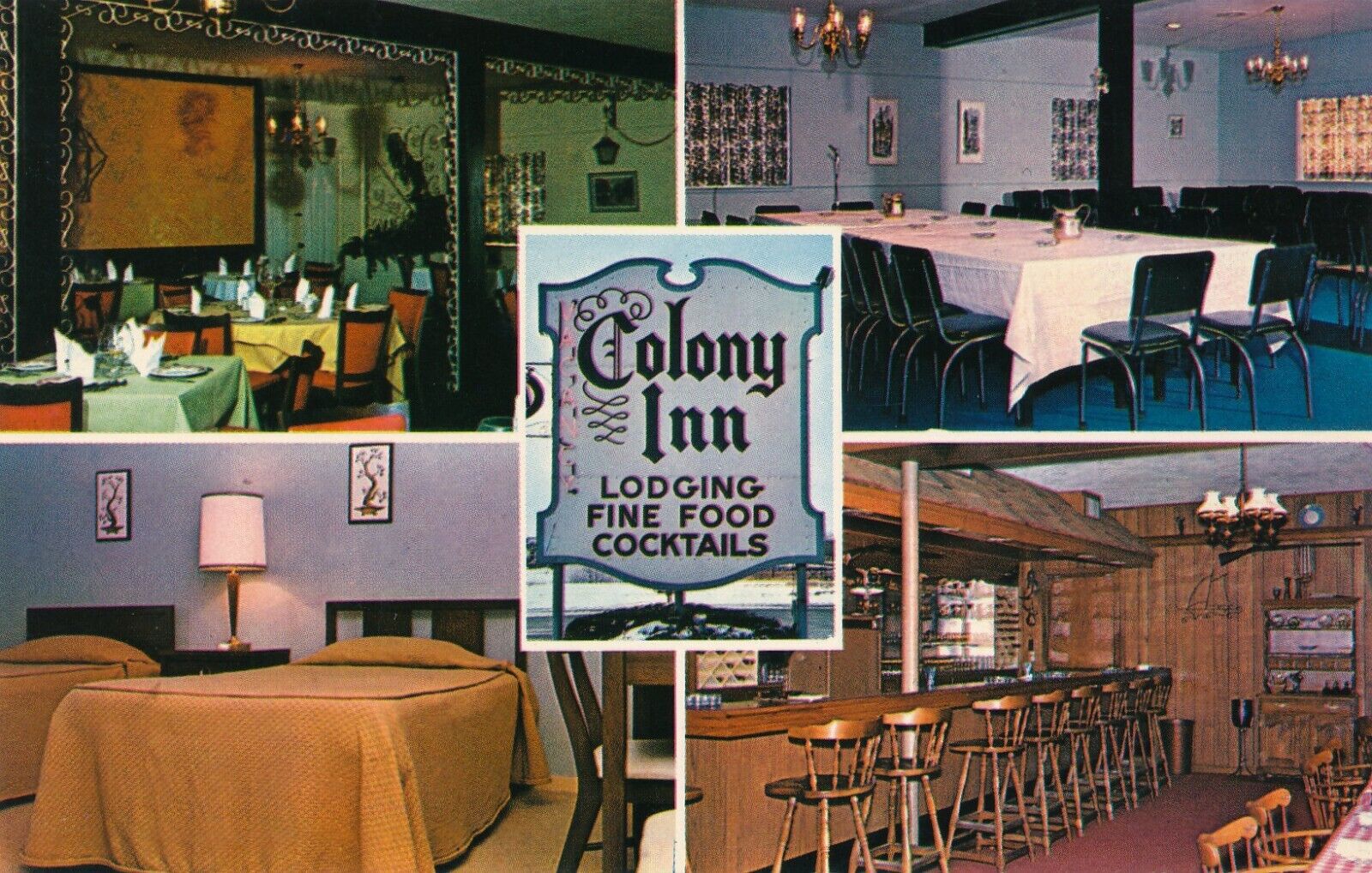 Colony Inn on Route 22 in Harrisburg, Pennsylvania PA vintage unposted