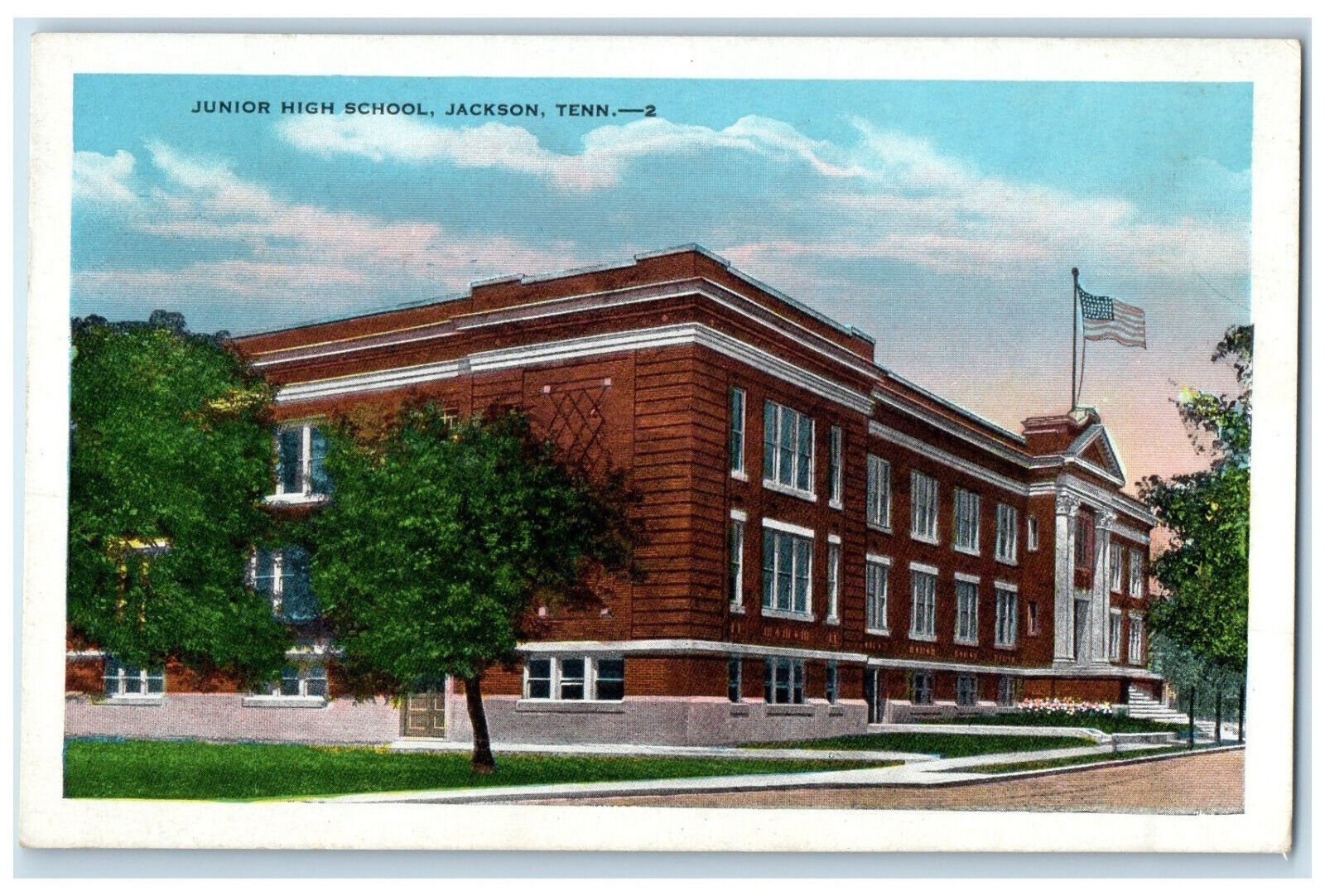 c1920\'s Junior High School Jackson Tennessee TN Antique Posted Postcard