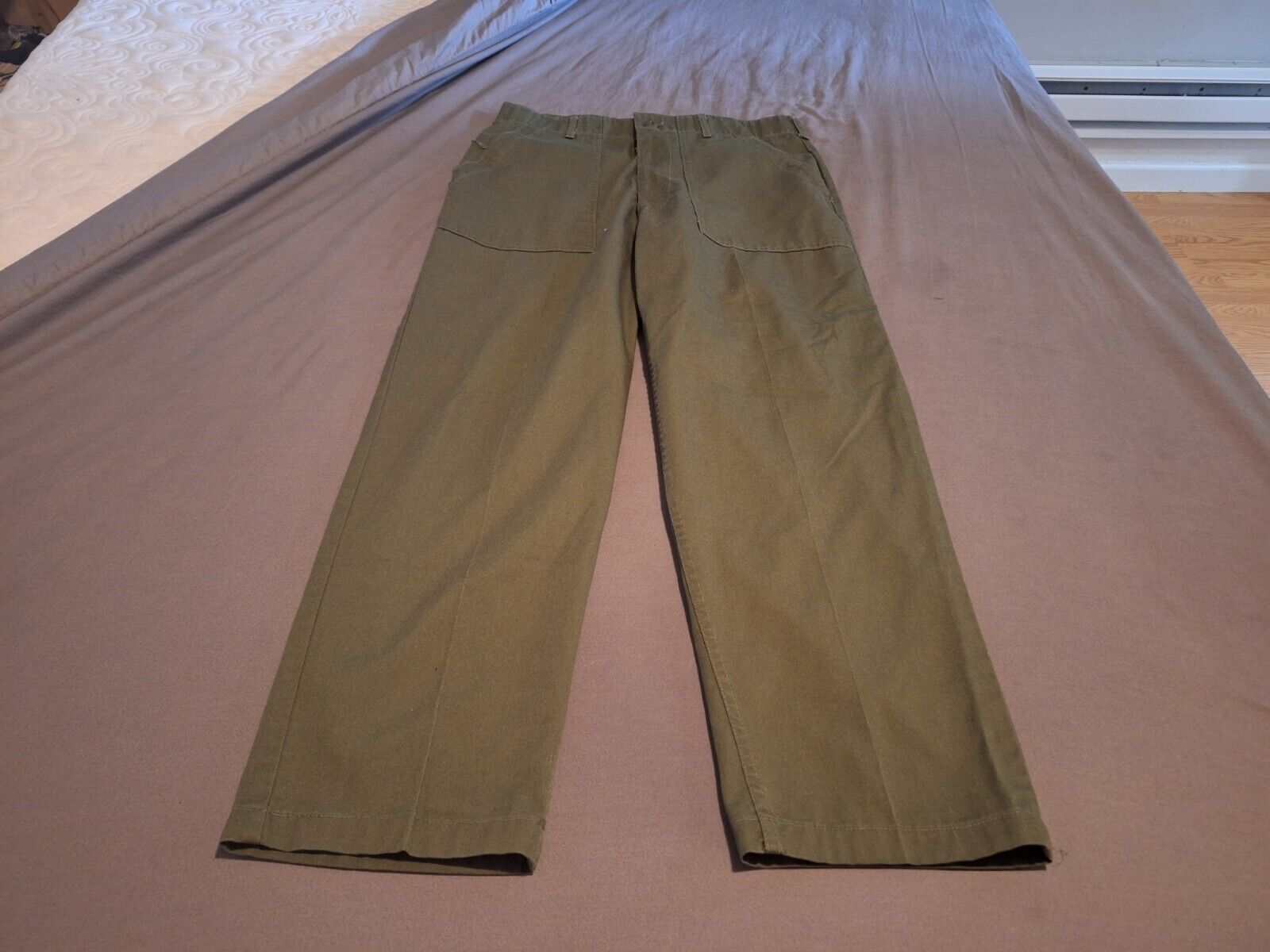 US Army Vietnam Era Man\'s Poly/Cotton Utility Trousers OG-507 Color Green 36X29