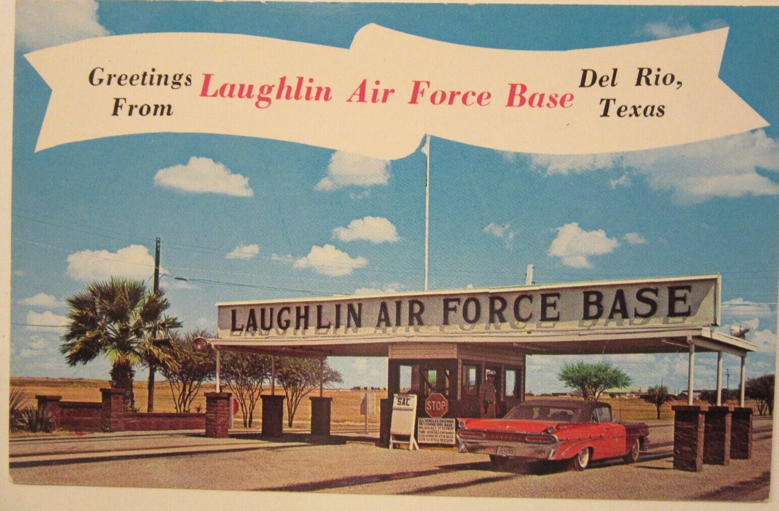 1959 PONTIAC CONVERTIBLE @ The Main Gate, LAUGHLIN AIR FORCE BASE, Del Rio, TX.