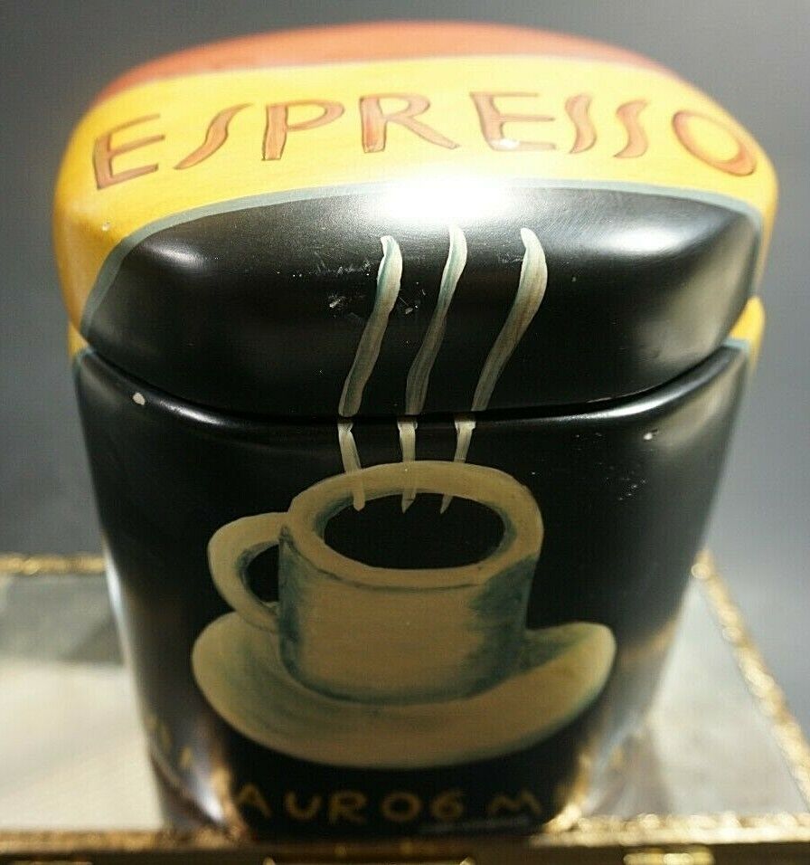 Vintage Marco Fabiano Heavy Ceramic Coffee Container With Lid Sold As IS