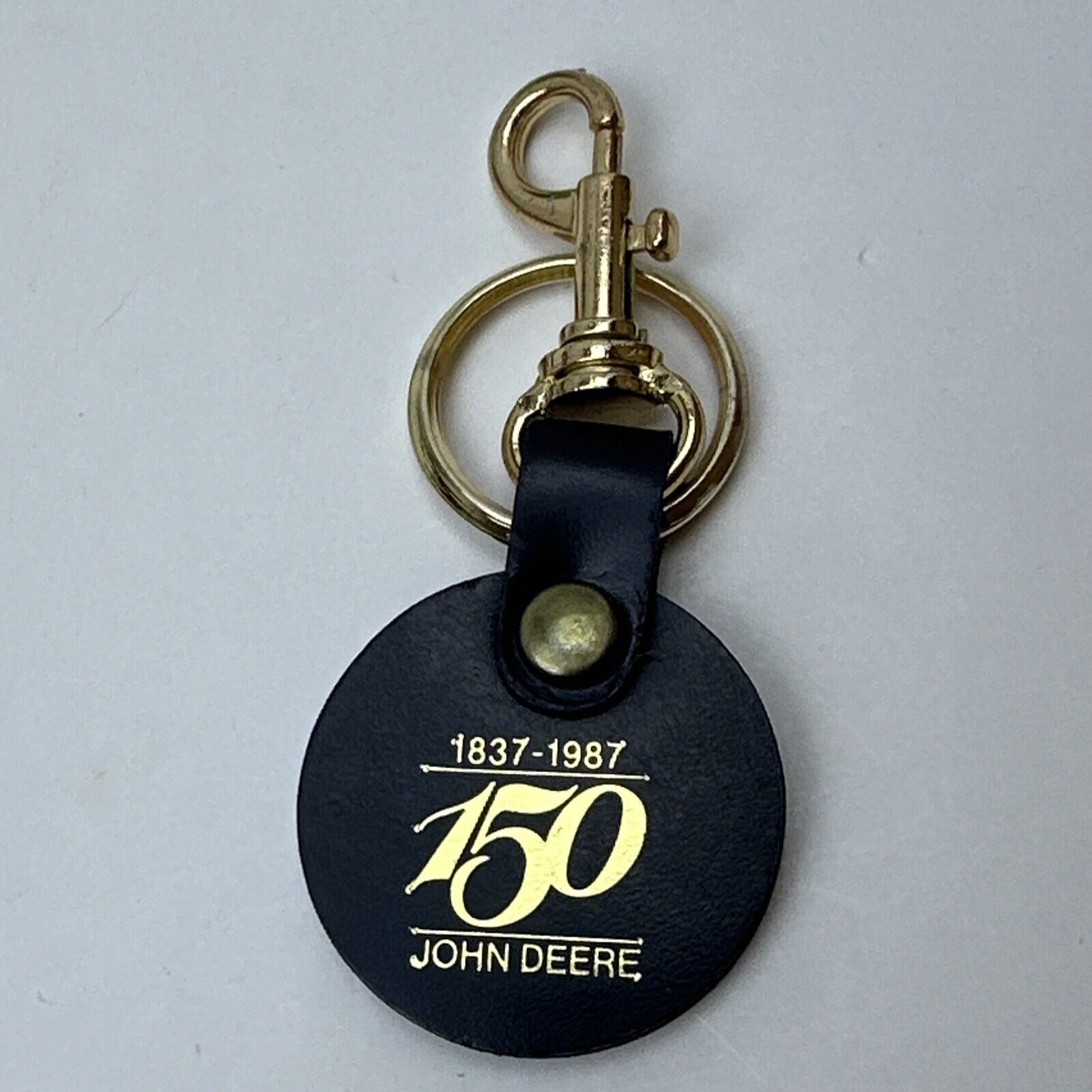 Vintage 1987 John Deer Keychain 150 Years Vocational FFA Agriculture Black