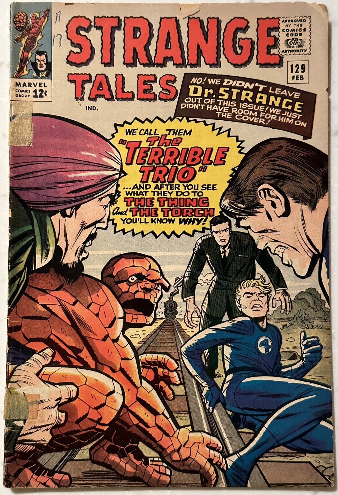 Strange Tales #129 GD+ (1965) 🔑 1st Tiboro, the Spirit of Decay / Lee + Kirby