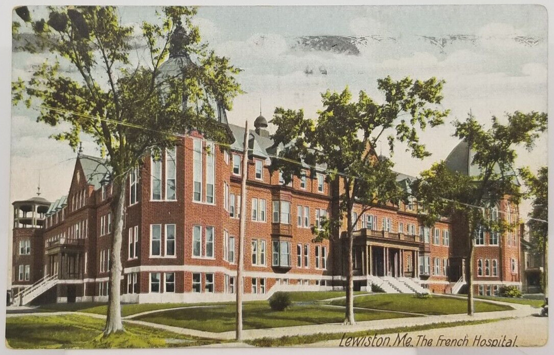 The French Hospital in Lewiston Maine Undivided c1915 Postcard