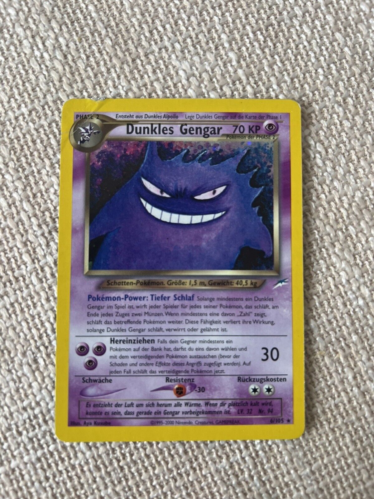 Dunkles Gengar / Dark Gengar - Neo Destiny - 6/105 DE LP Holo Pokemon Rare Card