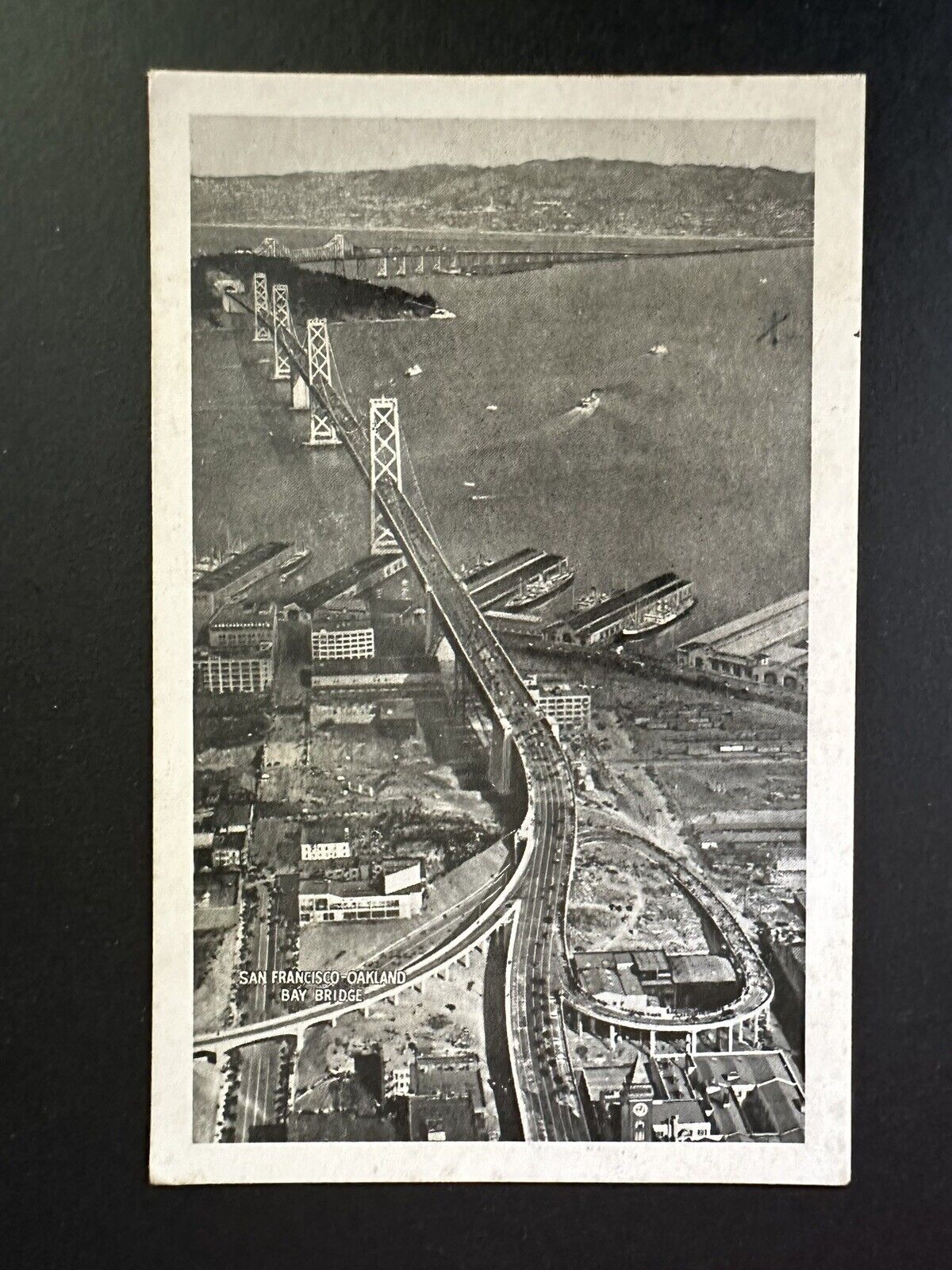 Postcard San Francisco Oakland Bay Bridge Aerial View 49
