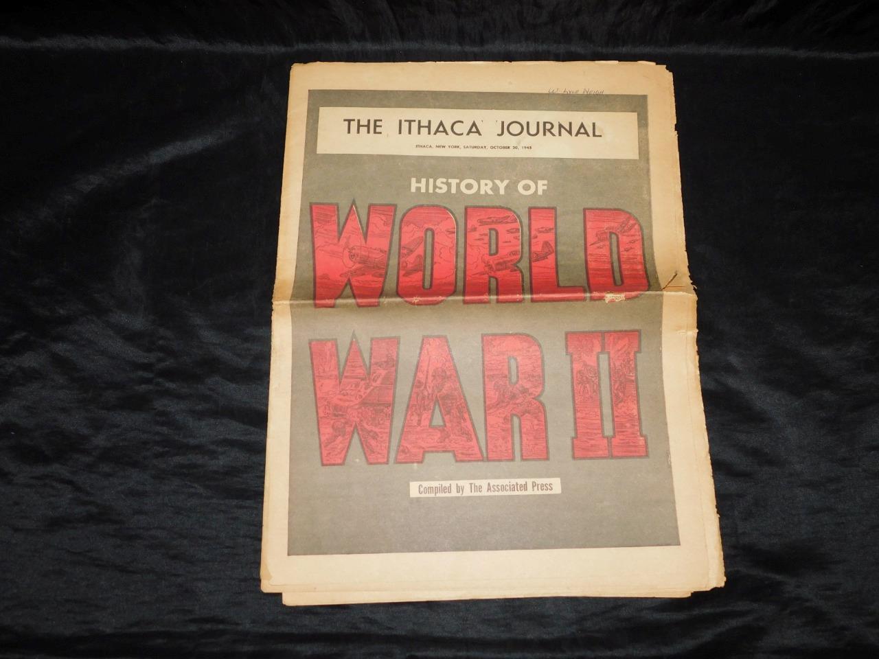 The Ithaca Journal NY Newspaper Oct 20 1945 History of World War II WW2 Photos