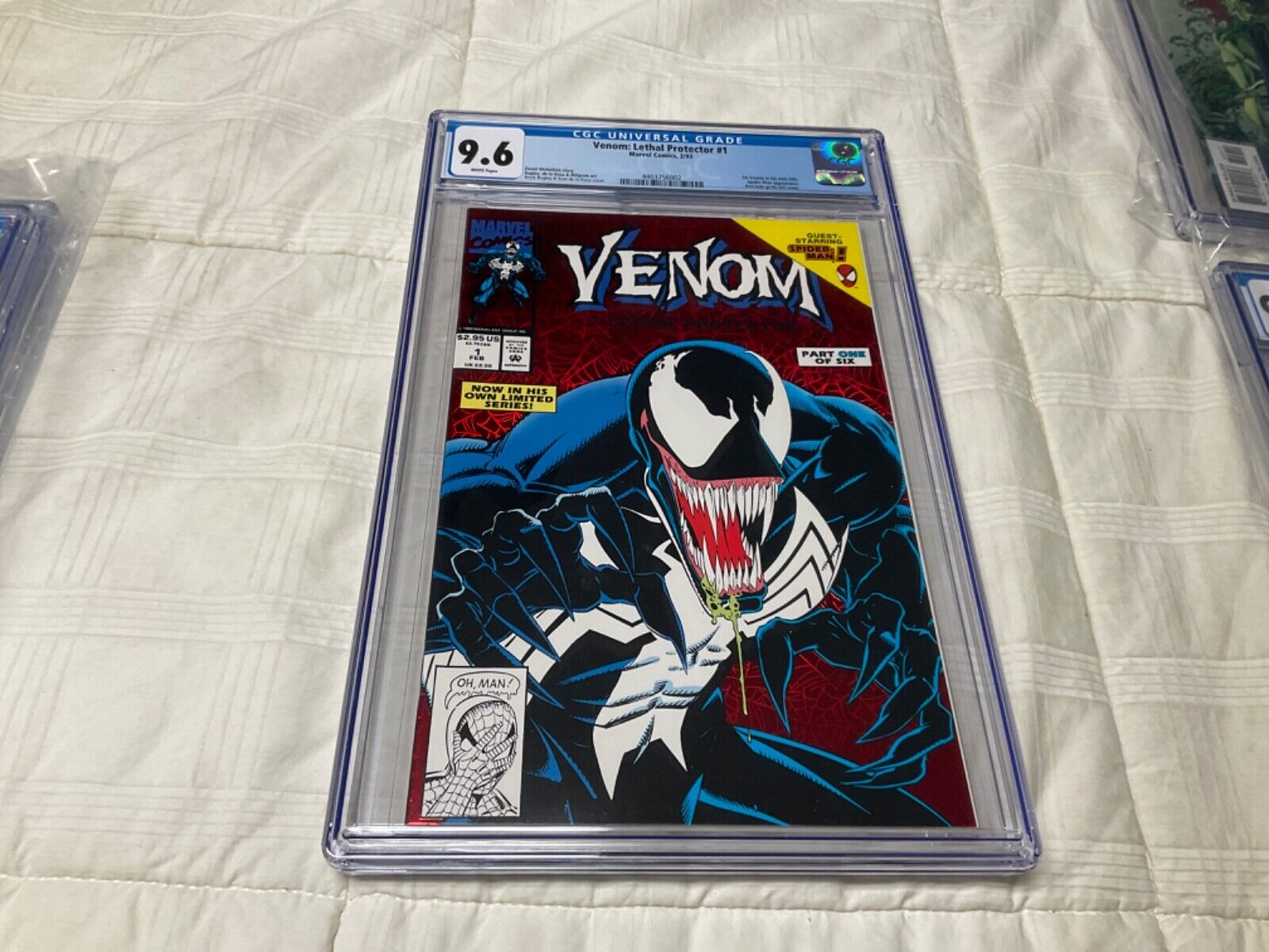 Venom:Lethal Protector #1 CGC 9.6 WHITE PAGES🔥1st Venom In His Own Title 
