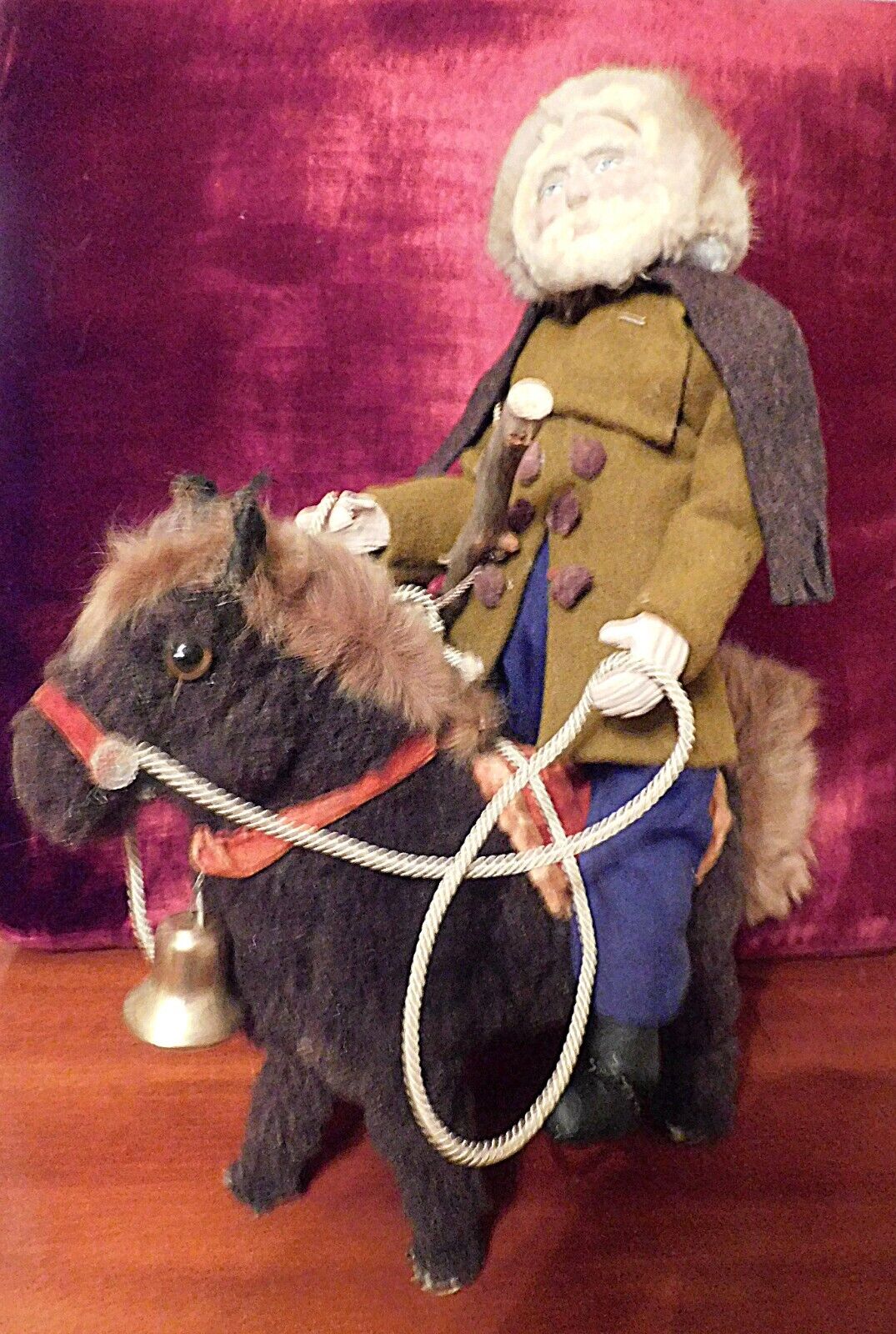 Large Antique German Santa Claus on Horse