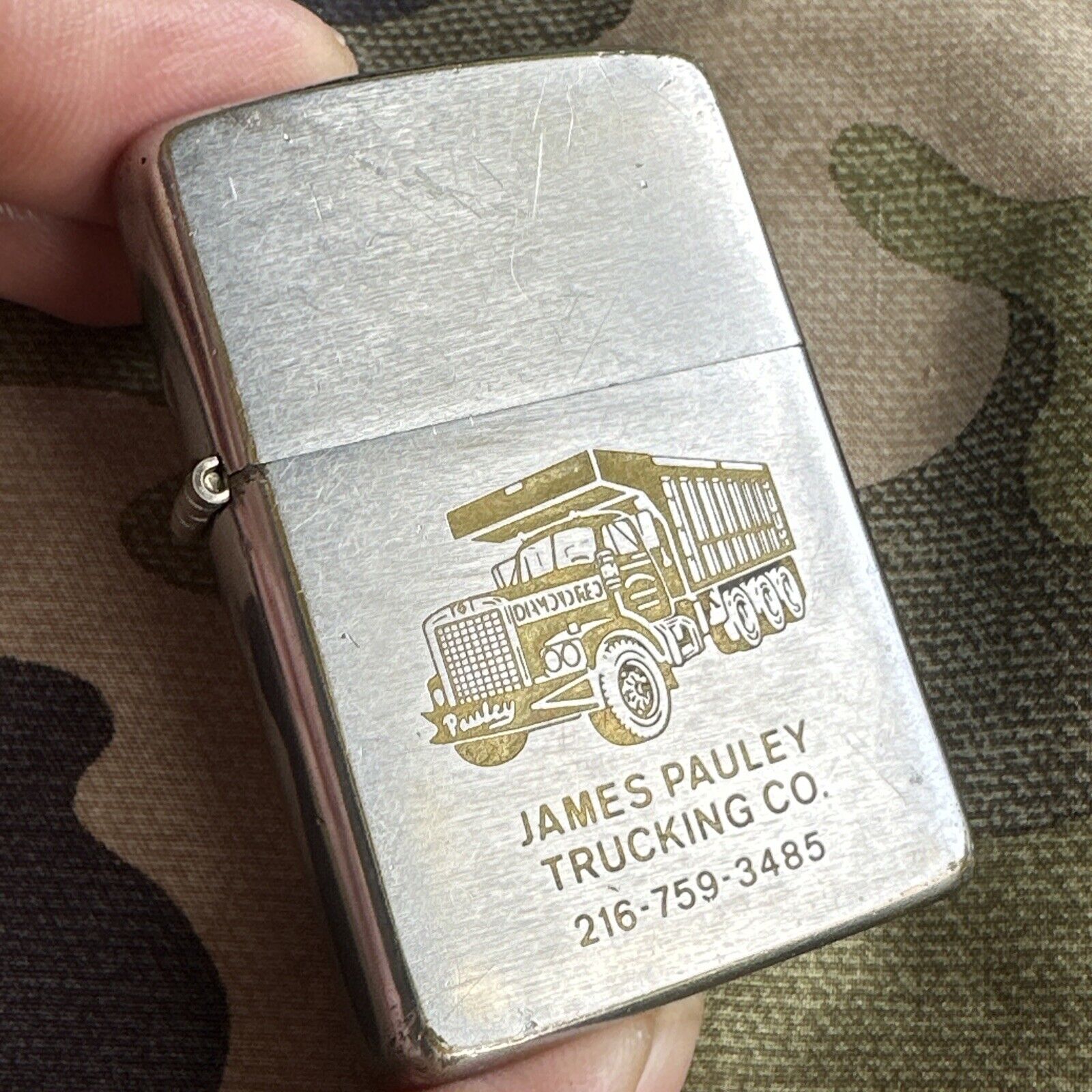 1981 Vintage Zippo Lighter - James Pauley Trucking Company - Ohio