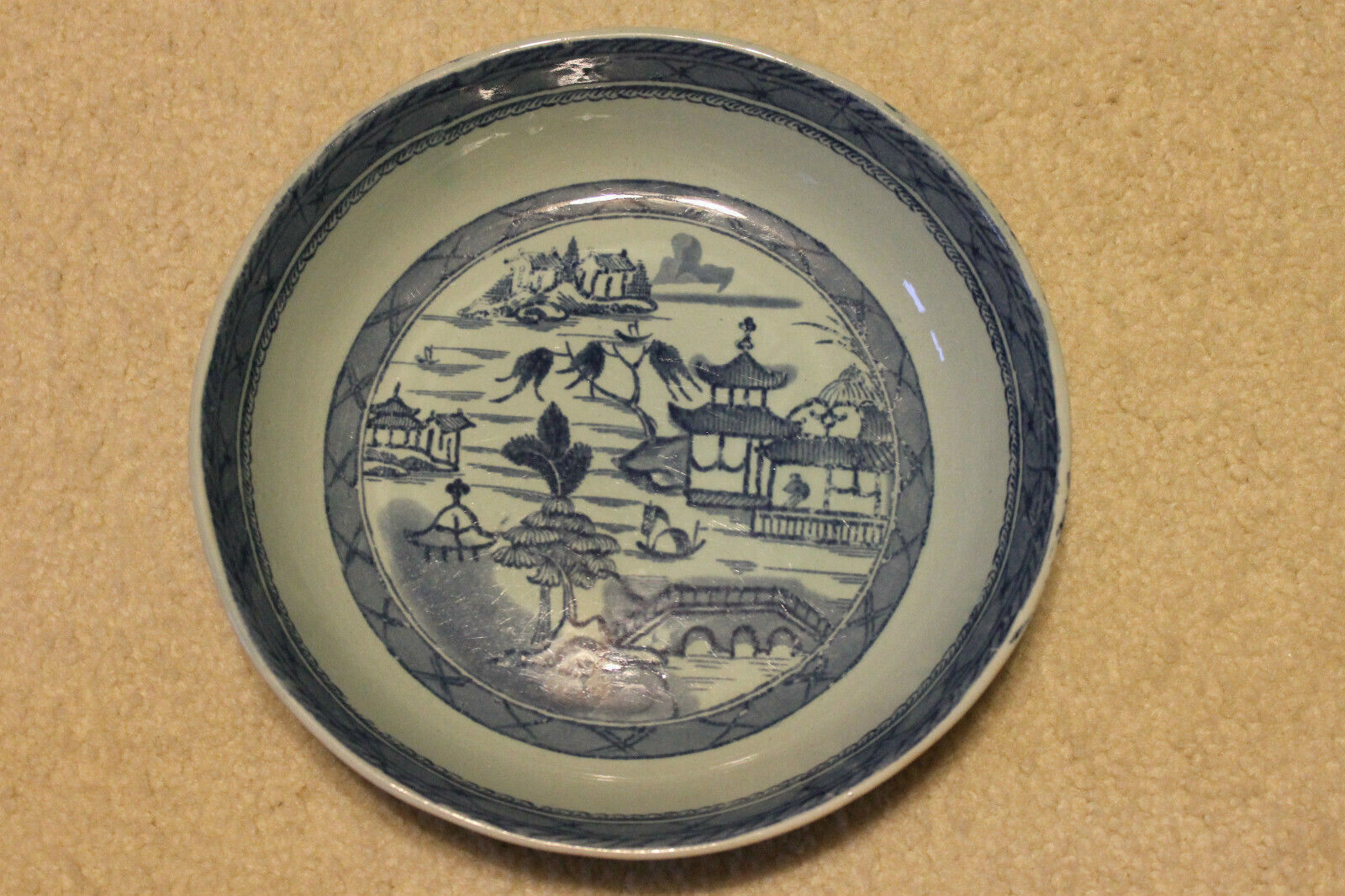 Chinese antique porcelain blue & white big Bowl -10