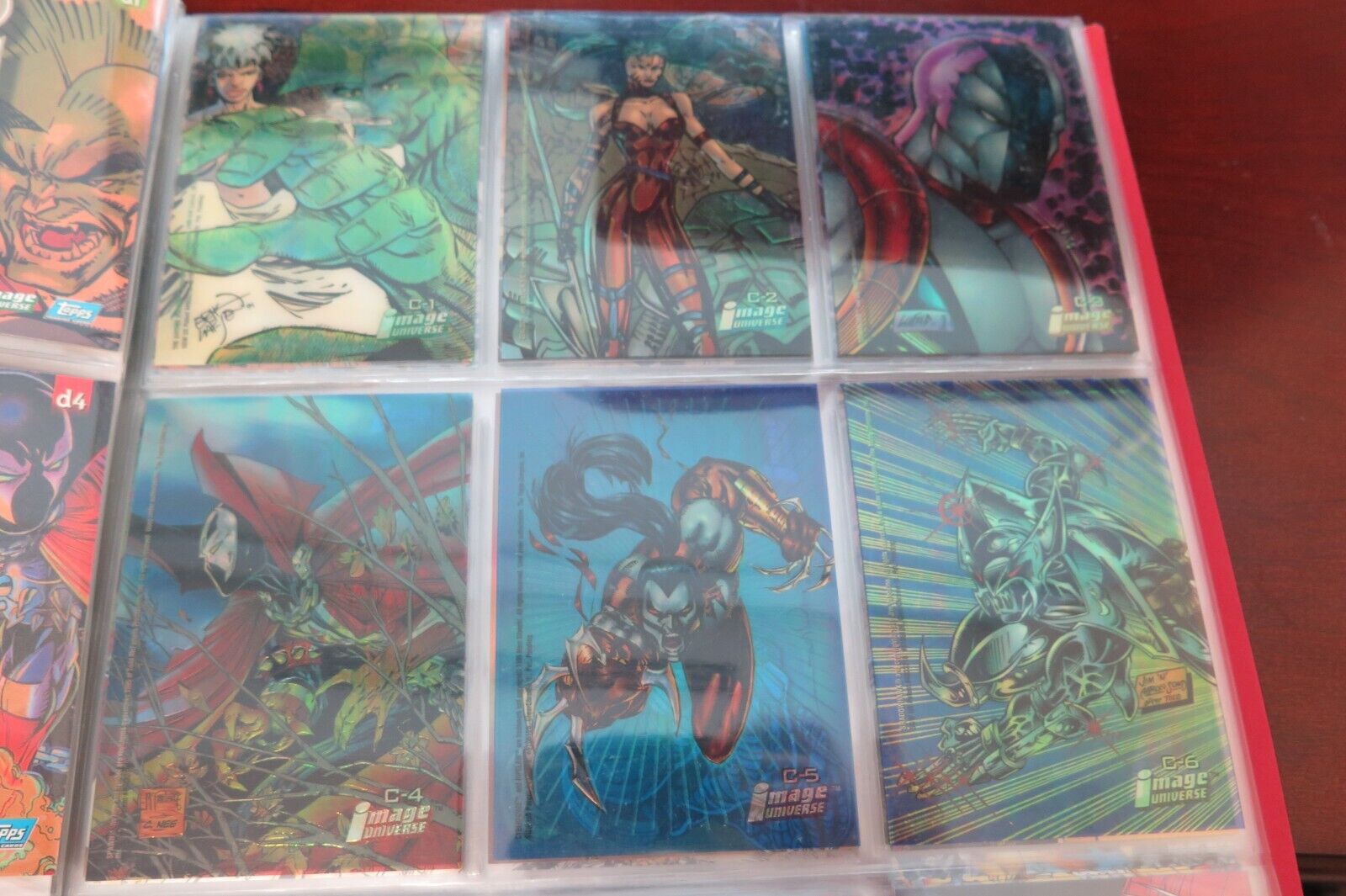 1995 IMAGE UNIVERSE FOUNDERS CHROME CHROMIUM CARD CHASE SET CLEARZONE C1-C6