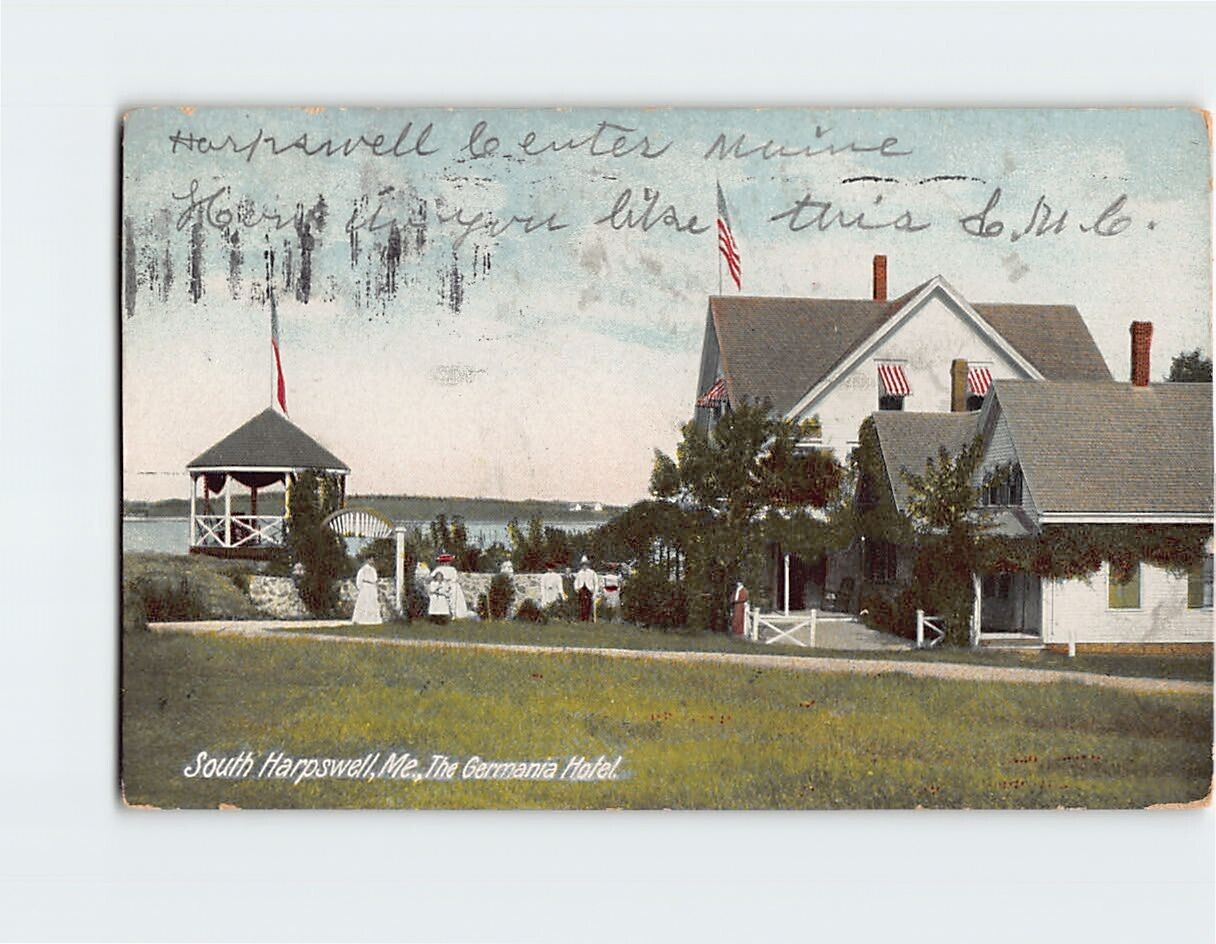 Postcard The Germania Hotel, South Harpswell, Maine