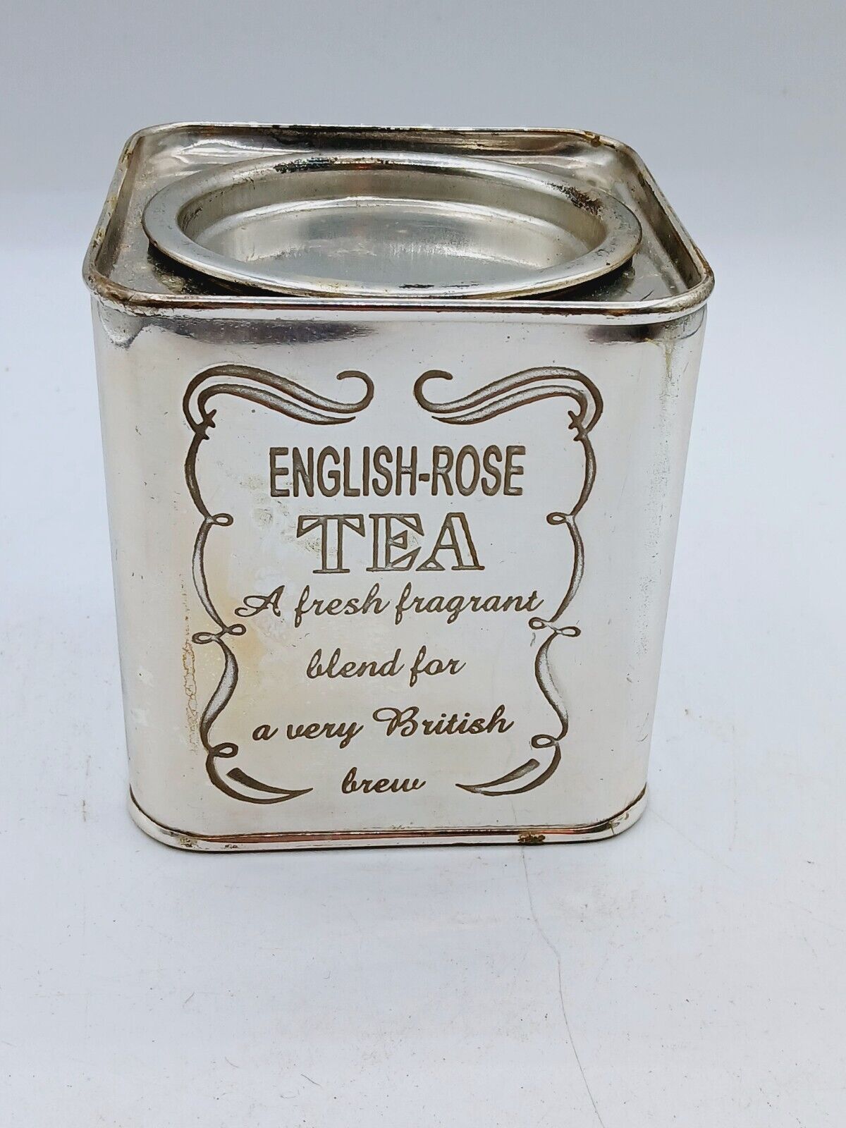 Vintage English Rose Tea Canister.