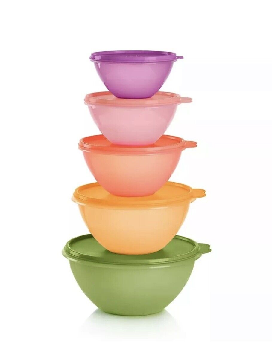 Tupperware Classic Wonderlier Bowl 5 pc Set With Seals New