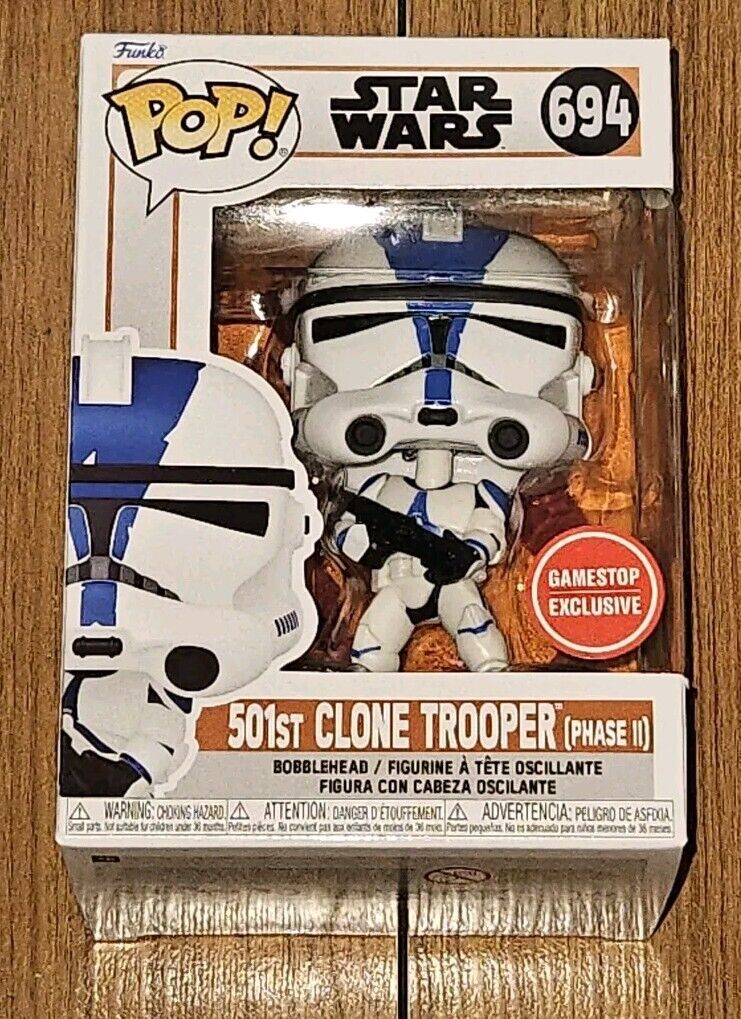 Funko Pop Star Wars #694 501st Clone Trooper Phase II Gamestop Exclusive