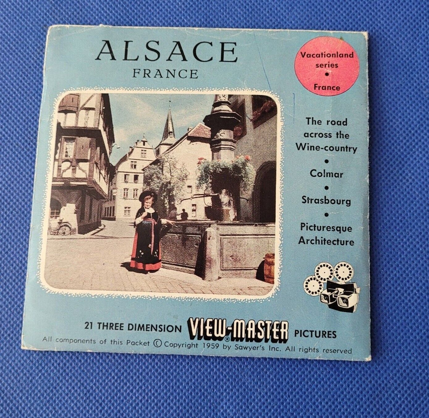 Sawyer's Scarce vintage 1465 A B & C Alsace France view-master 3 Reels Packet