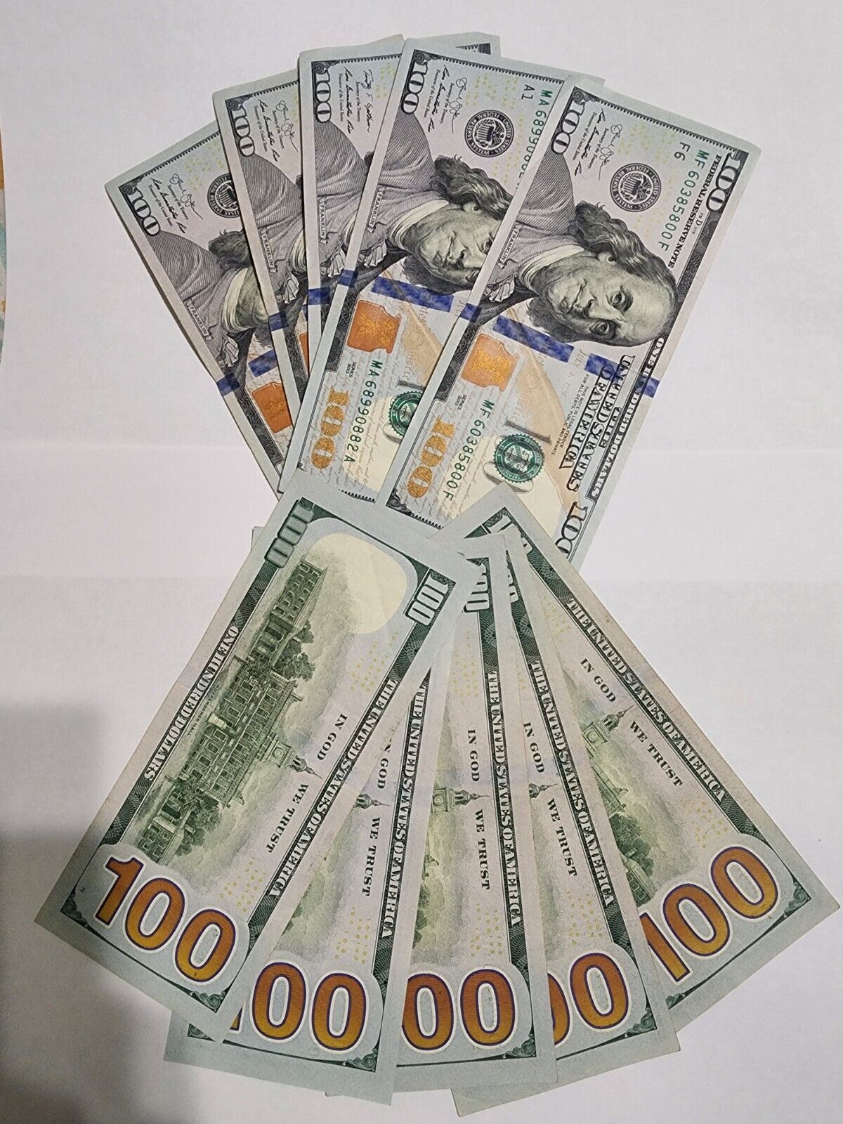 $500 CASH 5 One Hundred Dollar Bills Series 2009 2013 2017 Read Description