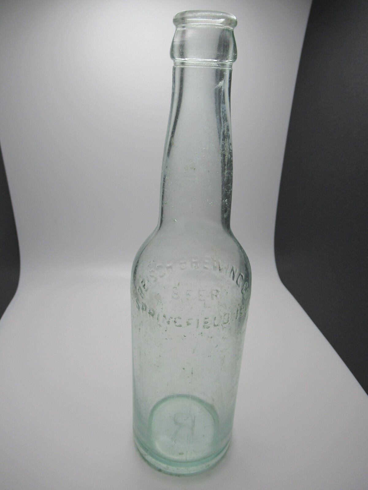 Reisch Brewing Co. Springfield Ill. Clear Glass Embossed Bottle