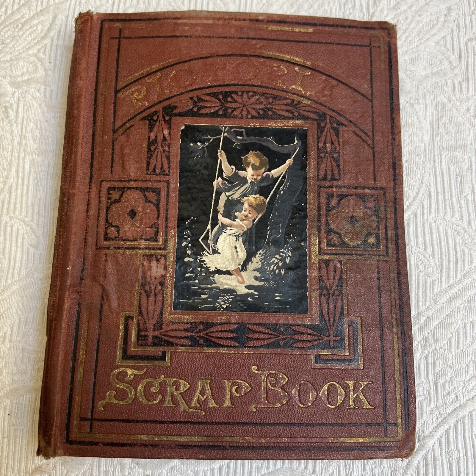 1881 Small Victorian Scrapbook Waverly MO 35 pp  #H