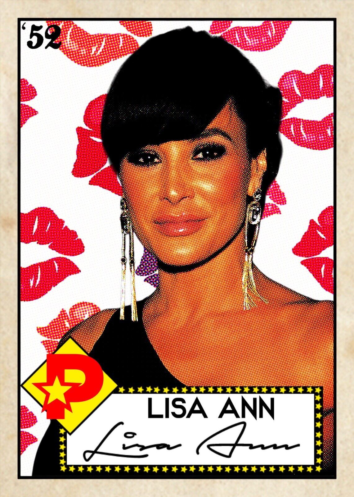 ‘52 Design Lisa Ann Trading Card Art Print Trading Card  - by MPRINTS