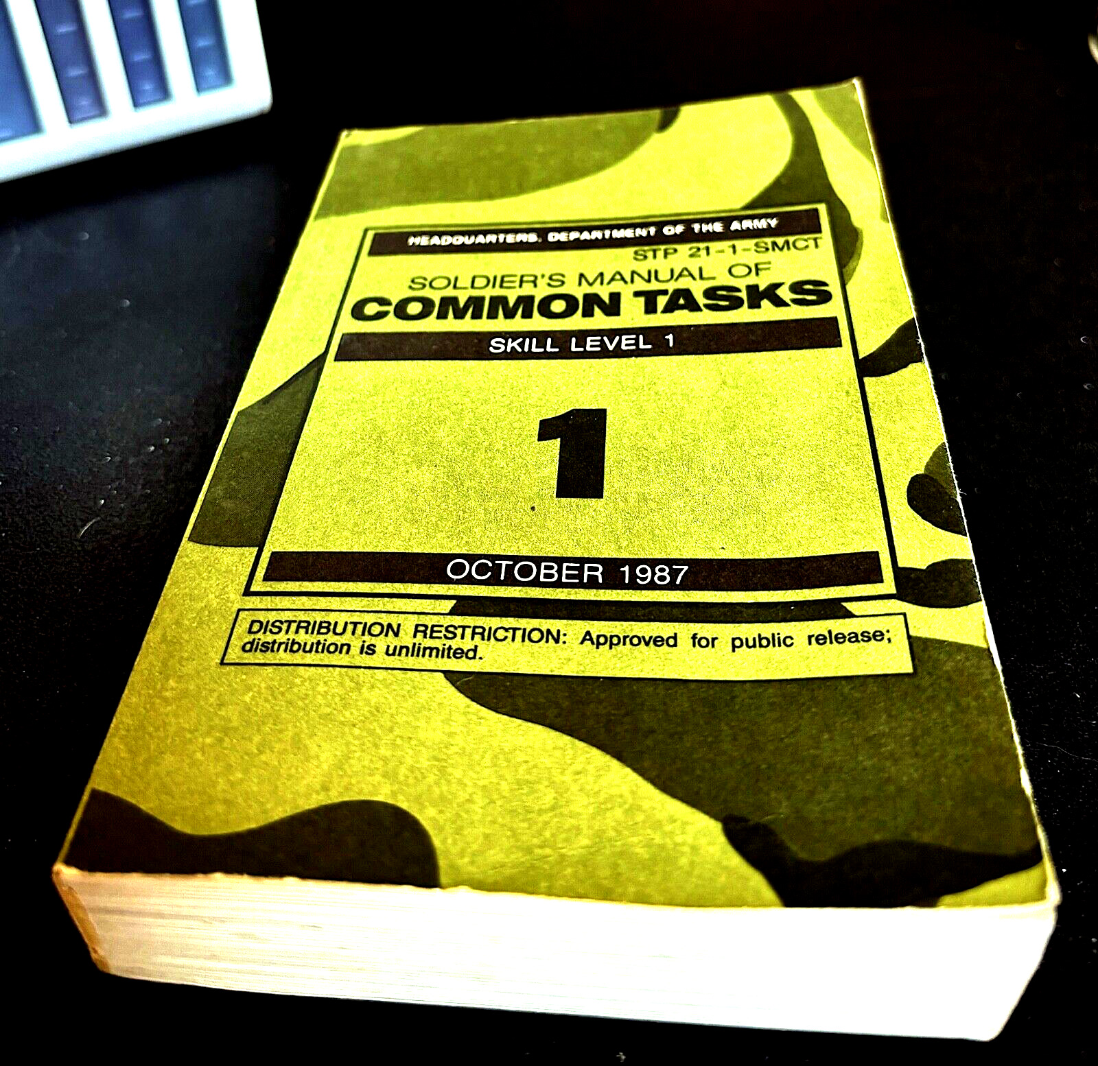 1987 Army Soldier\'s Manual Of Common Tasks Skill Level 1 STP 21-1-SMCT