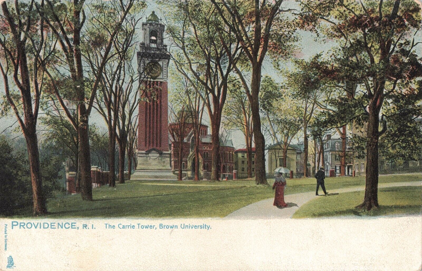 Providence RI The Carrie Tower Brown University c1901 Raphael Tuck Postcard A586
