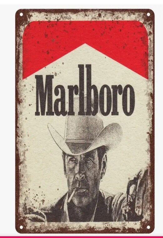 MARLBORO Man METAL CIGARETTE  Vintage Style SIGN Cowboy
