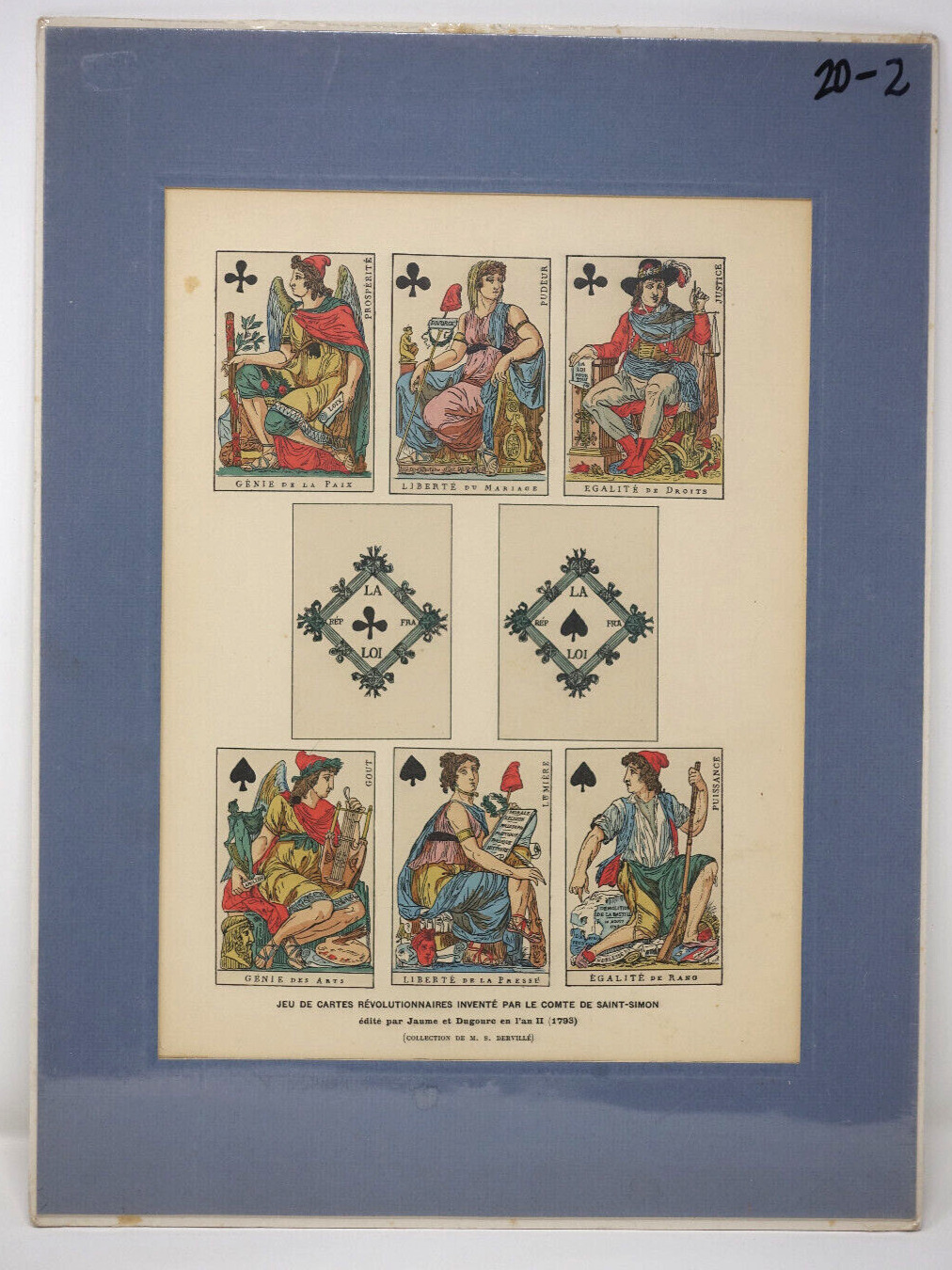 The D\'Allemagne Book of 1906 Original Page French Revolution Playing Cards