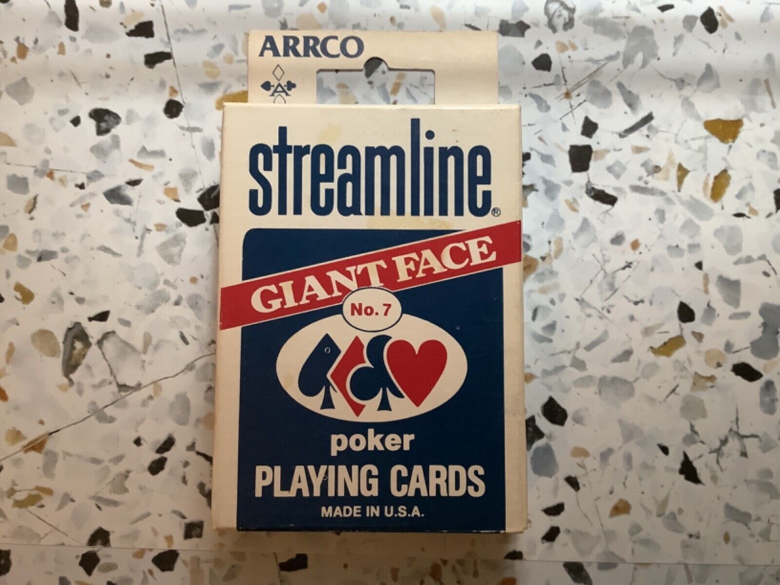 Streamline No7 giant face plastic playing cards, ARRCO