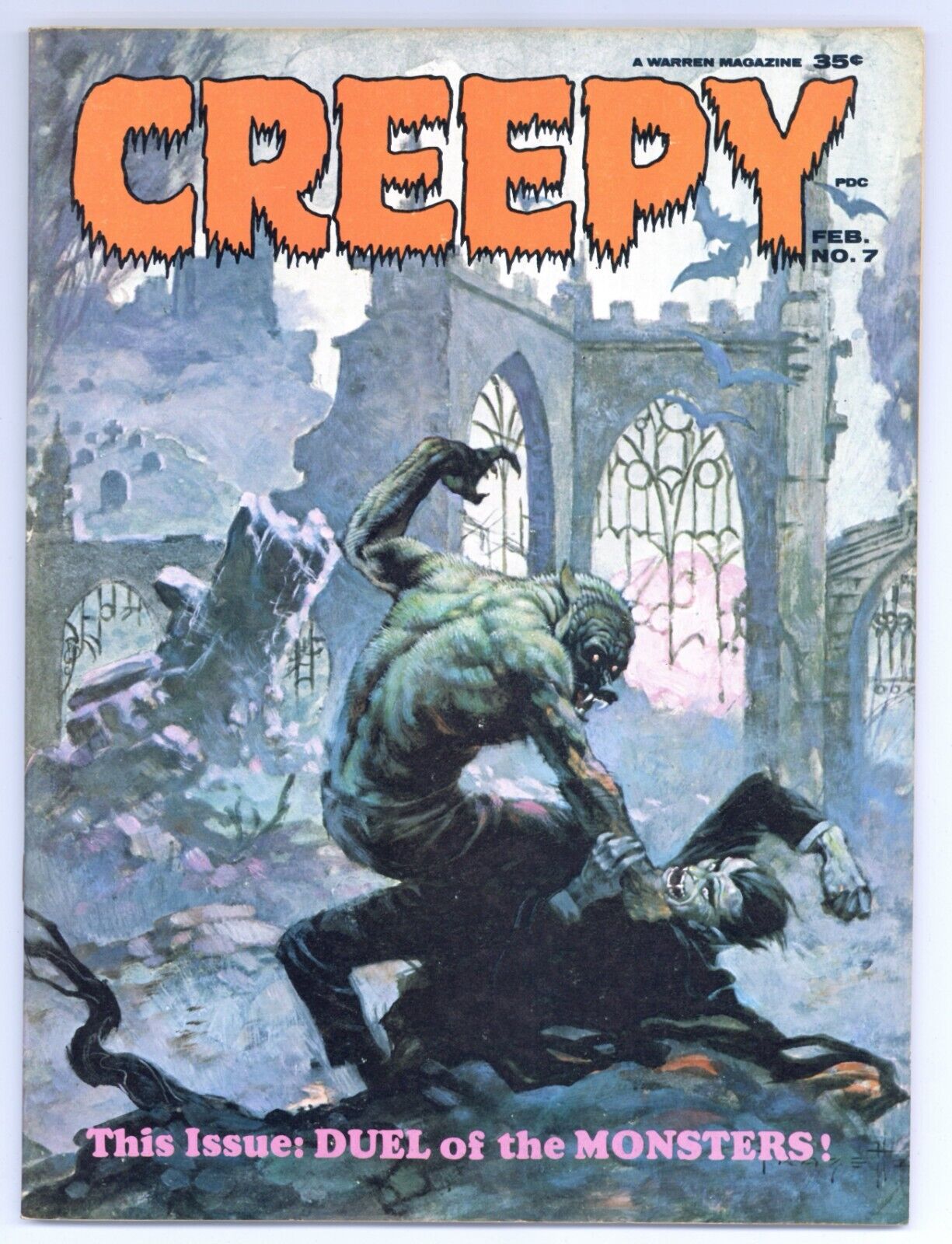 Creepy 7 (VF) Frazetta werewolf vampire cover + 1 pg Alex Toth 1966 Warren Y441