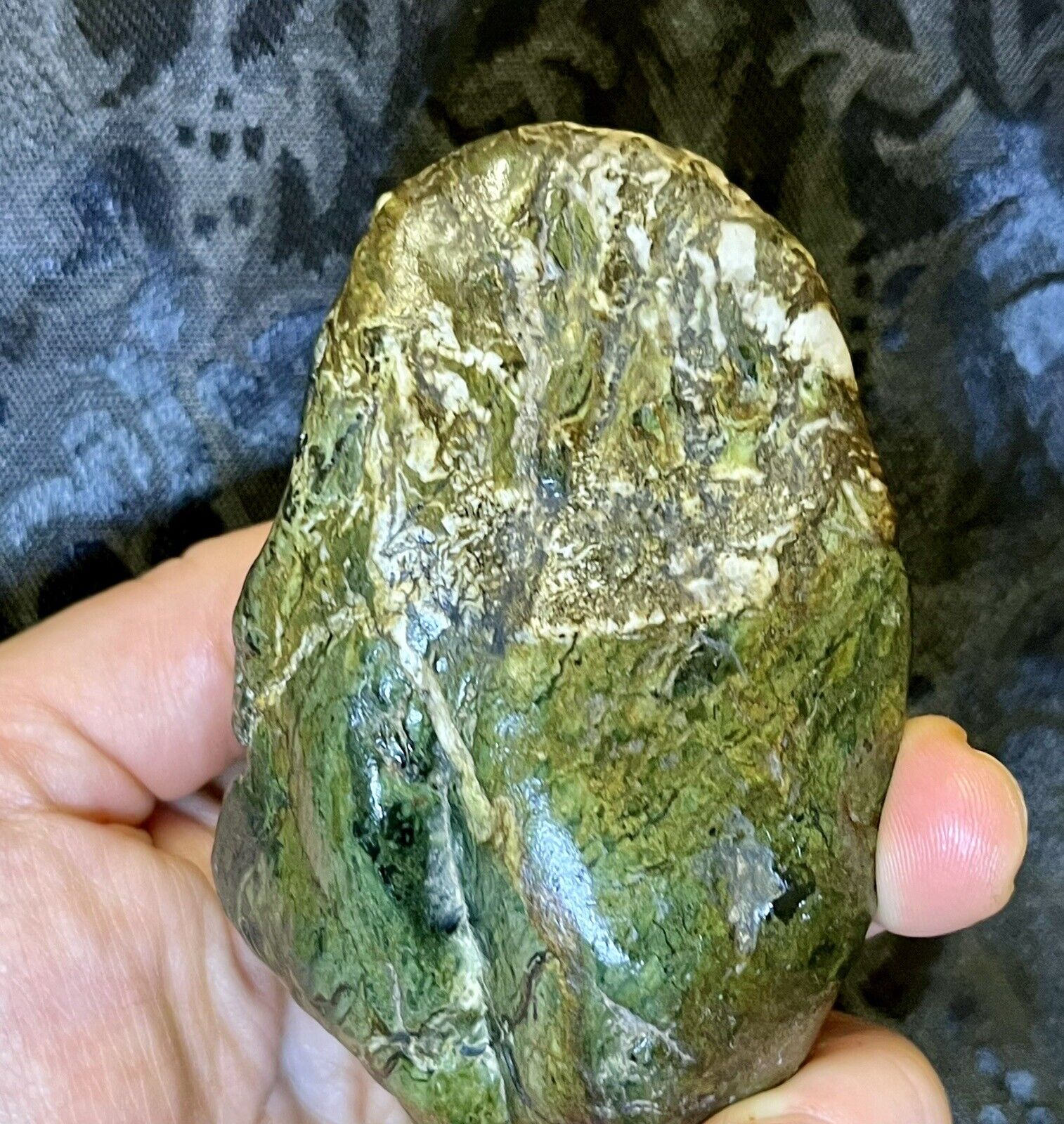 Amazing Little Green Jasper Treasure With Unique Pattern Natural Specimen
