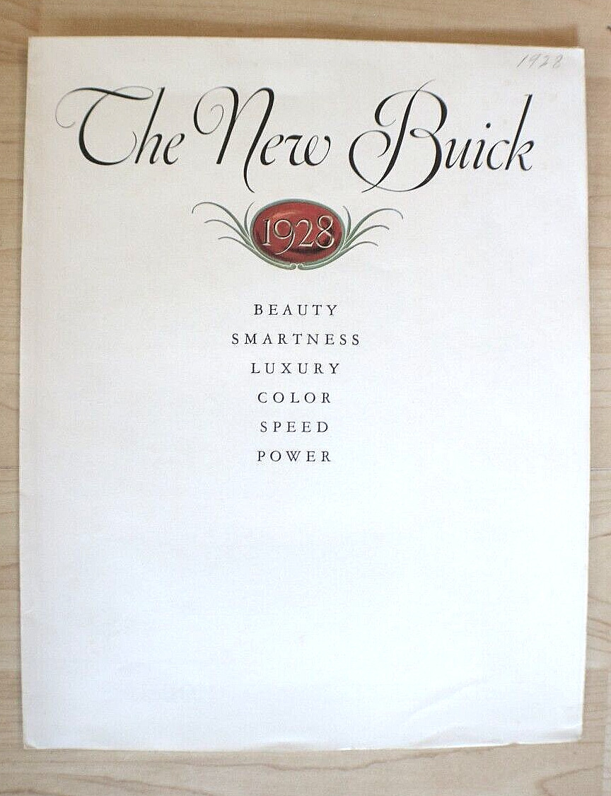 1928 buick the new buick dealer sales brochure fold out poster