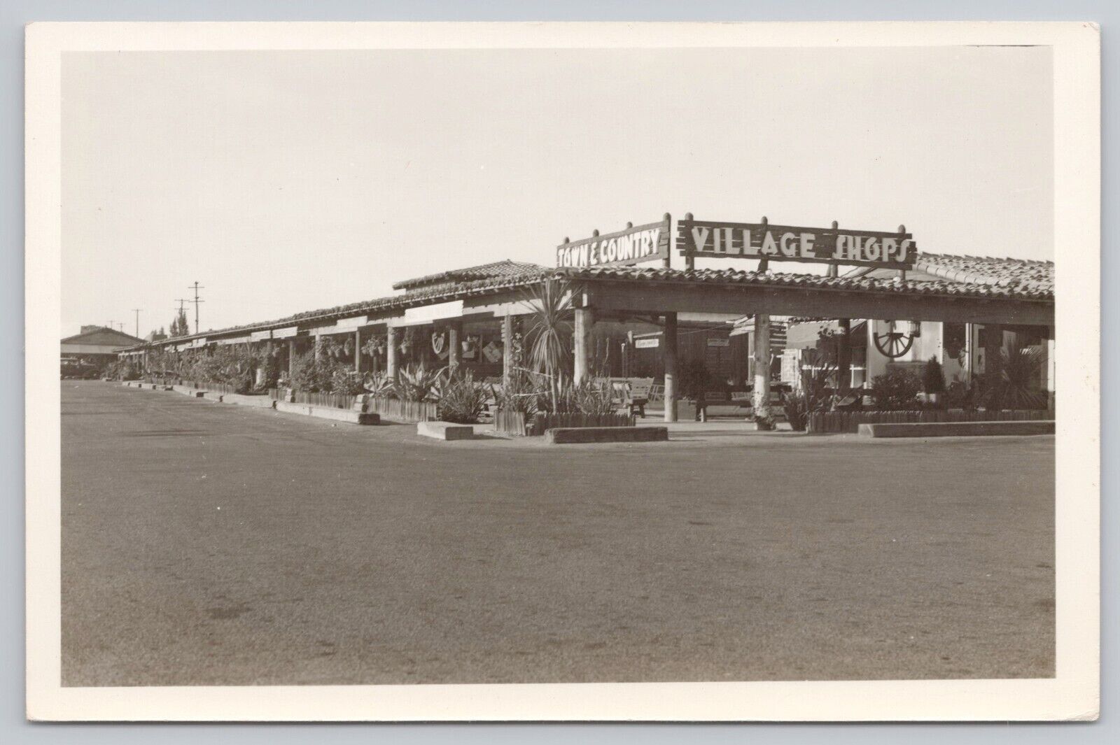 Sacramento California, Town & Country Village Shops VTG RPPC Real Photo Postcard