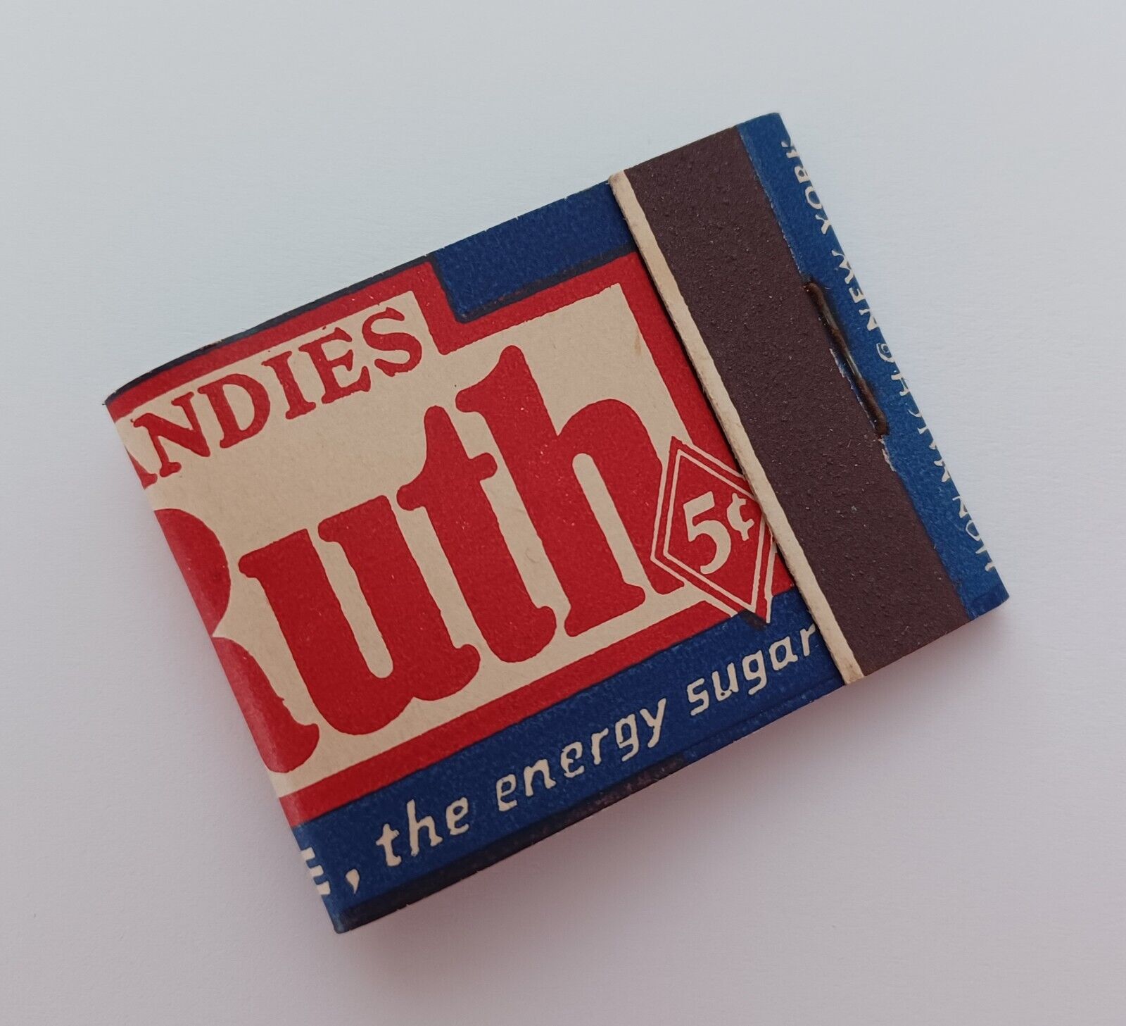 BABY RUTH Curtiss Candies 1930s Vintage Full Matchbook–RARE-Complete and Unused