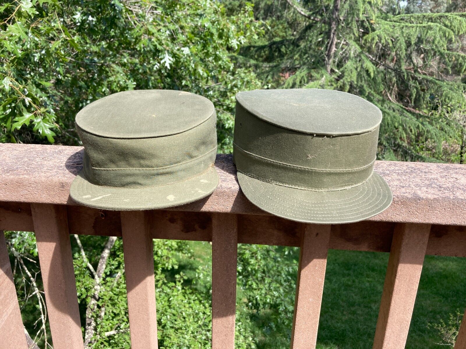 Korean War Era US Army Ridgeway Spring Up Cap Hat LOT OF 2